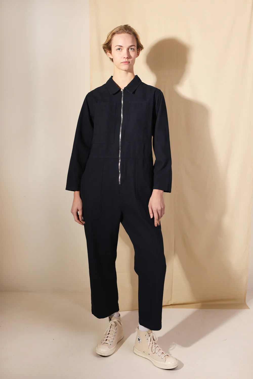SAMPLE - DOMINIC BOILERSUIT - NAVY (STAINED)