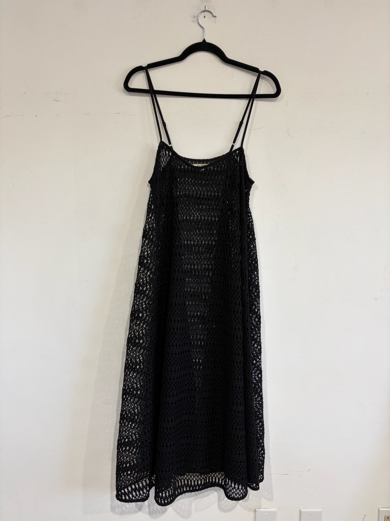 SAMPLE - FULL HEM DRESS - BLACK CROCHET