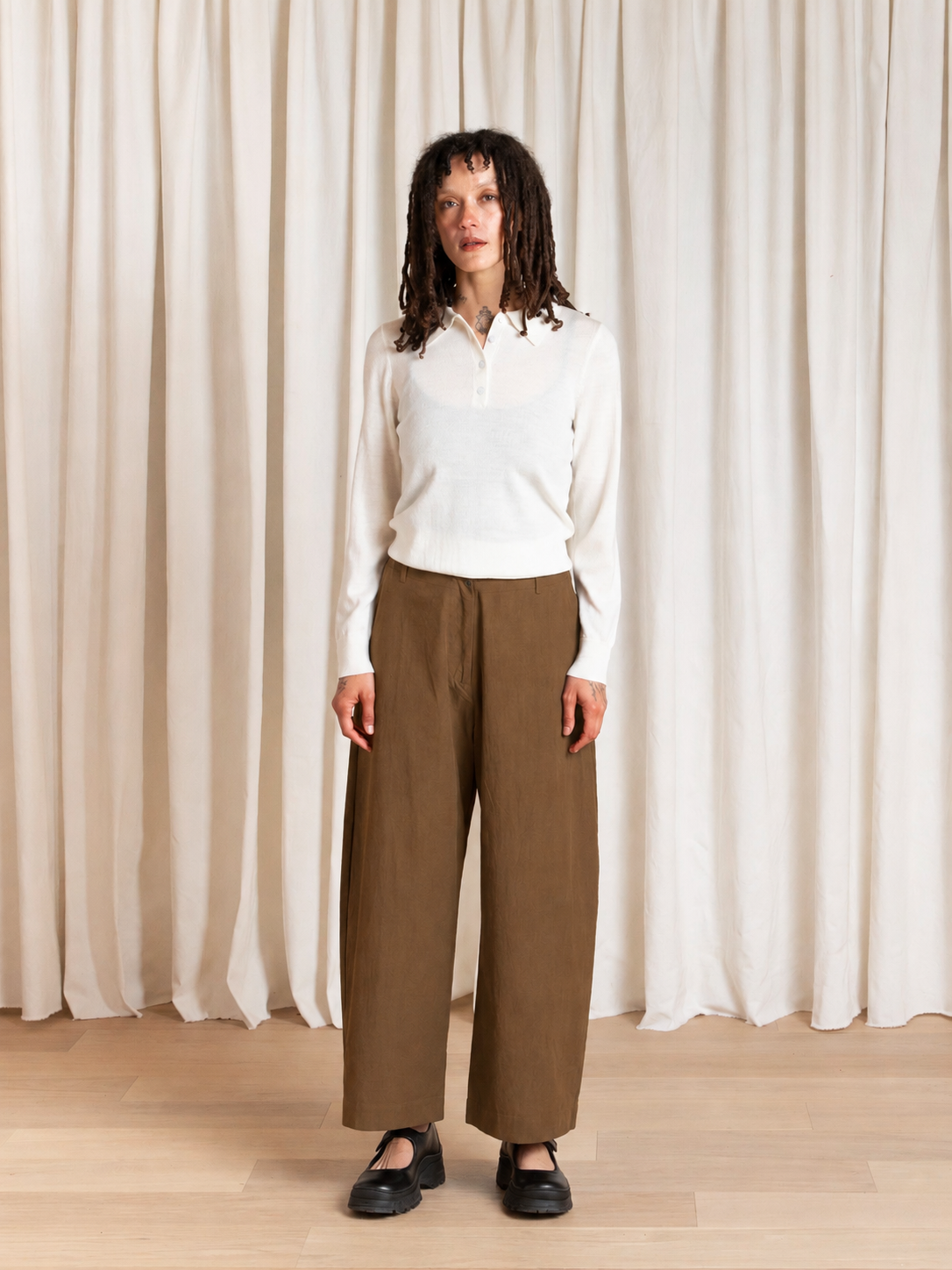 SPRING LOOSE BARREL PANT - GOLDEN