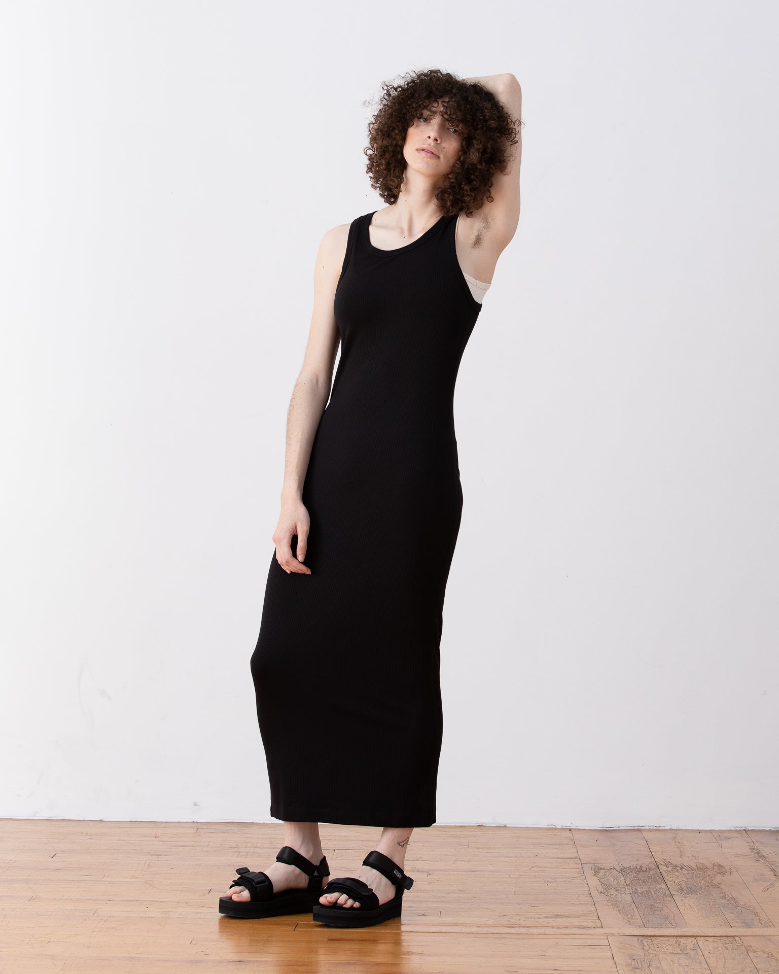 SAMPLE - RIBBED DRESS - WHITE