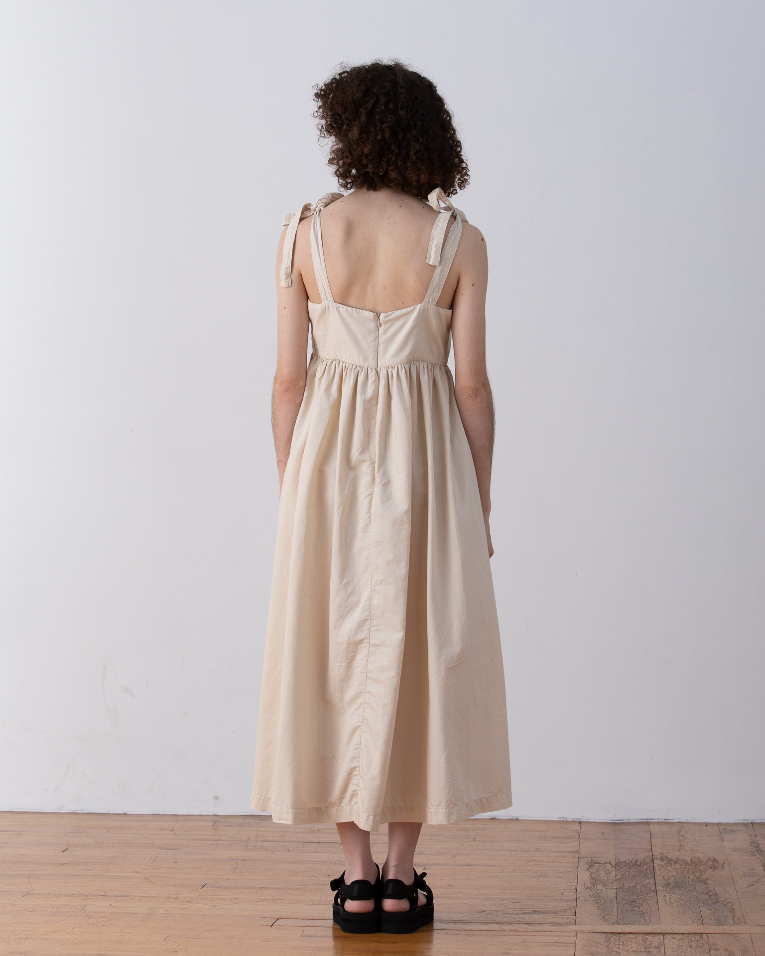 SAMPLE - TIE STRAP DRESS - BONE