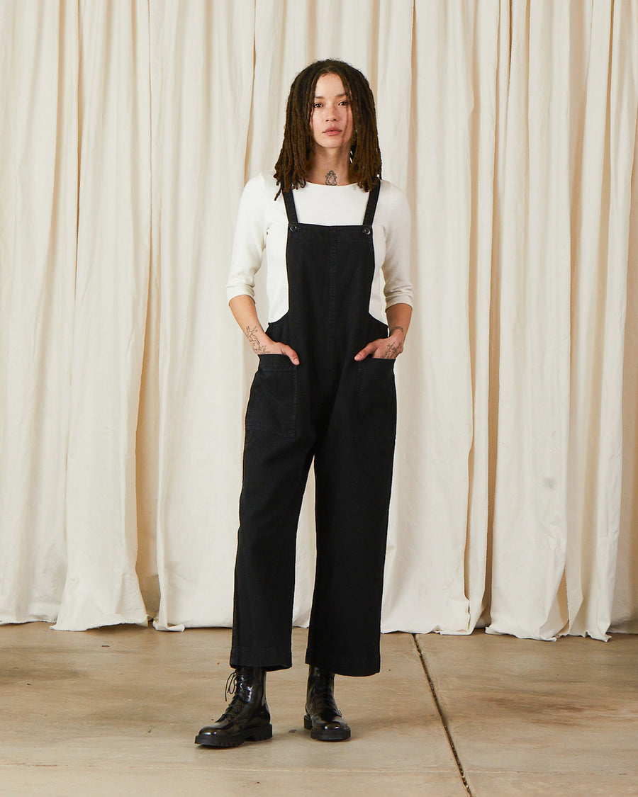 NEW OVERALL JUMPER - BLACK