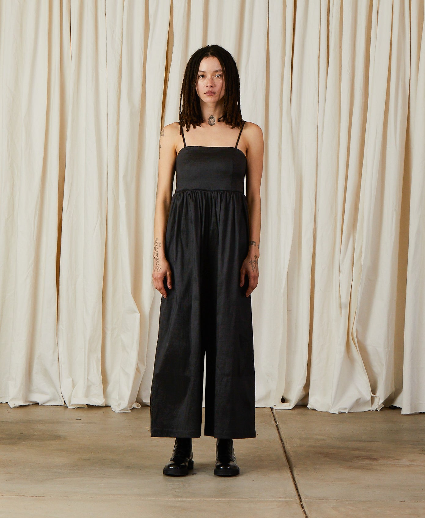 SAMPLE - FULL JUMPER - BLACK TAFFETA
