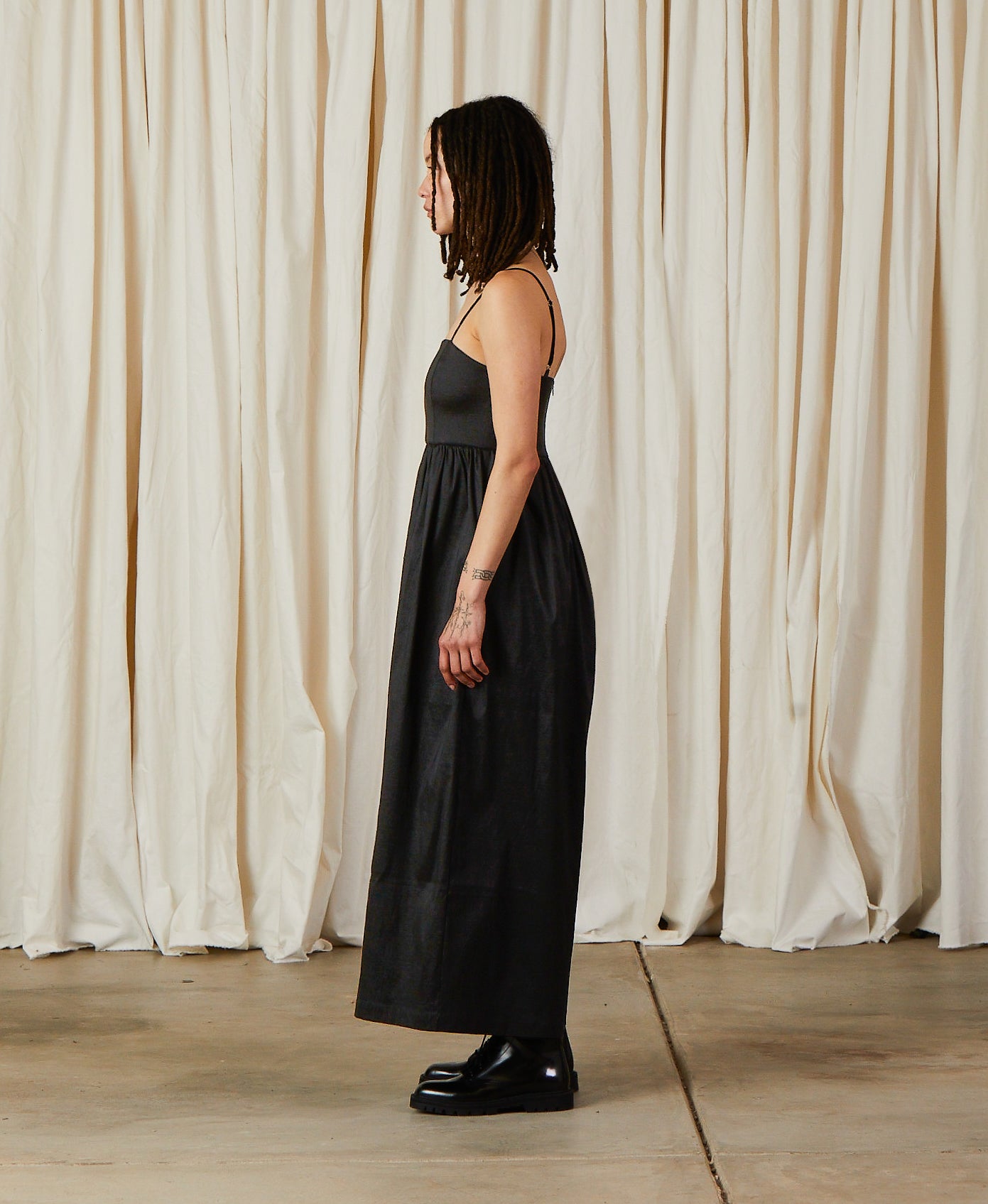 SAMPLE - FULL JUMPER - BLACK TAFFETA