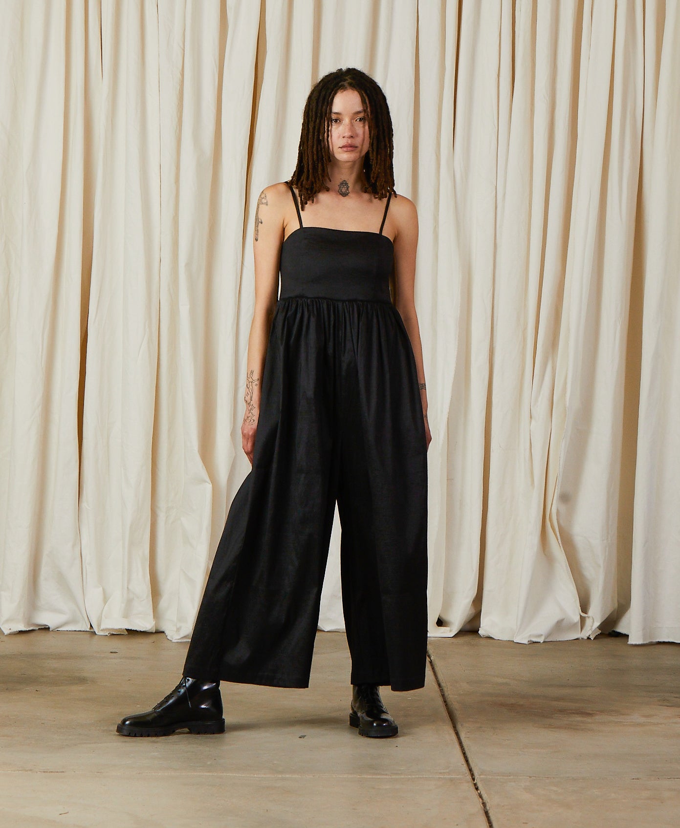 SAMPLE - FULL JUMPER - BLACK TAFFETA