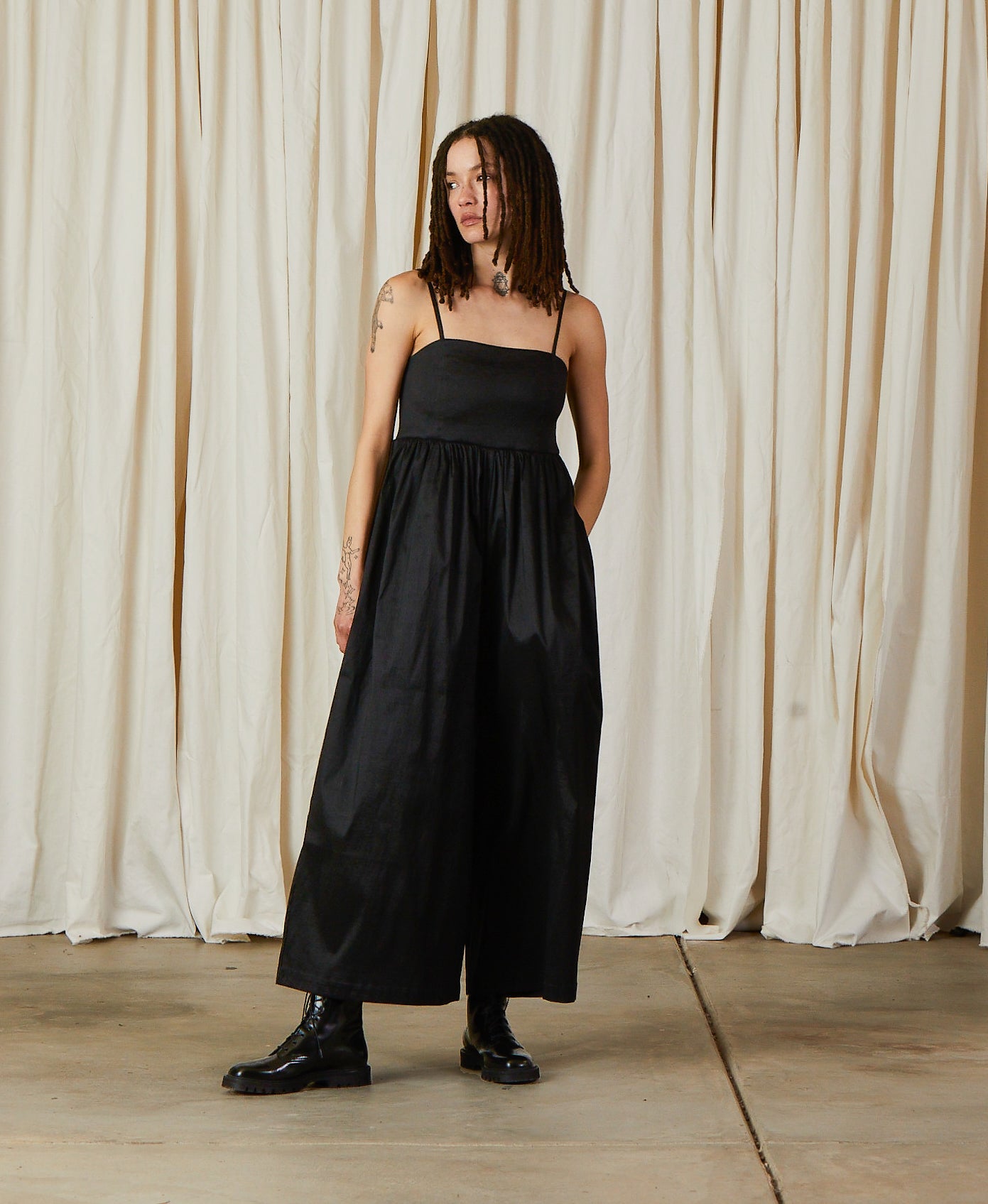 SAMPLE - FULL JUMPER - BLACK TAFFETA