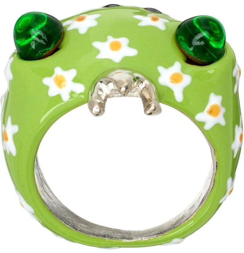 FROG PRINCE RING - LIME FLOWER