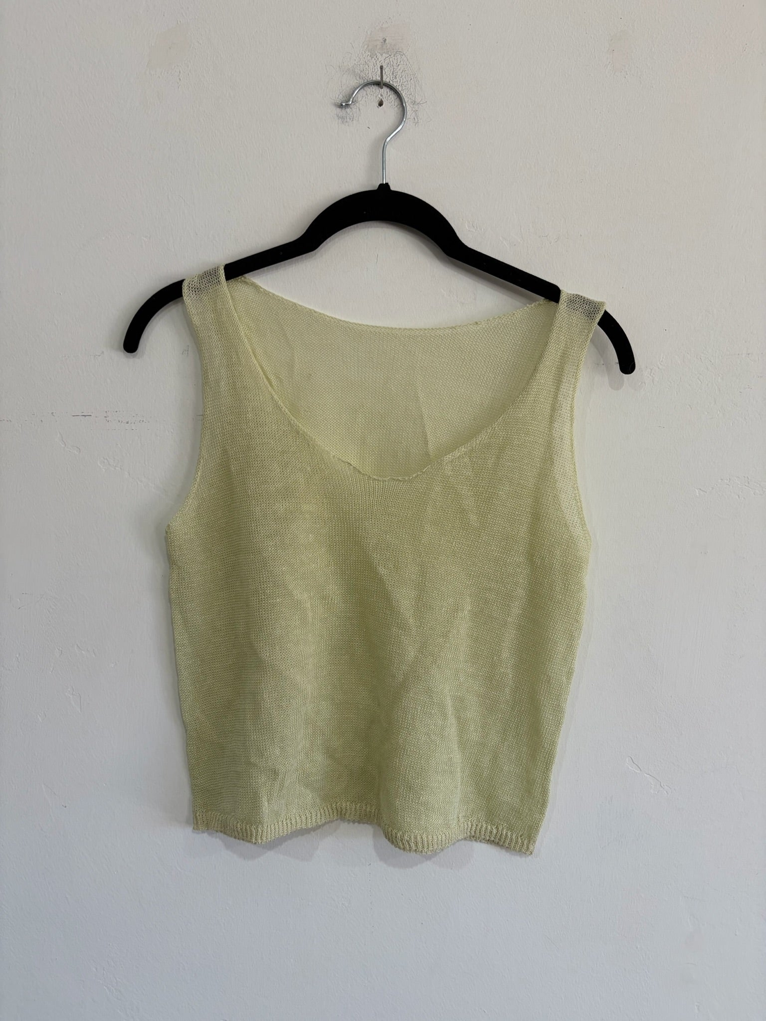 SAMPLE - LOOSE KNIT TANK - MATCHA
