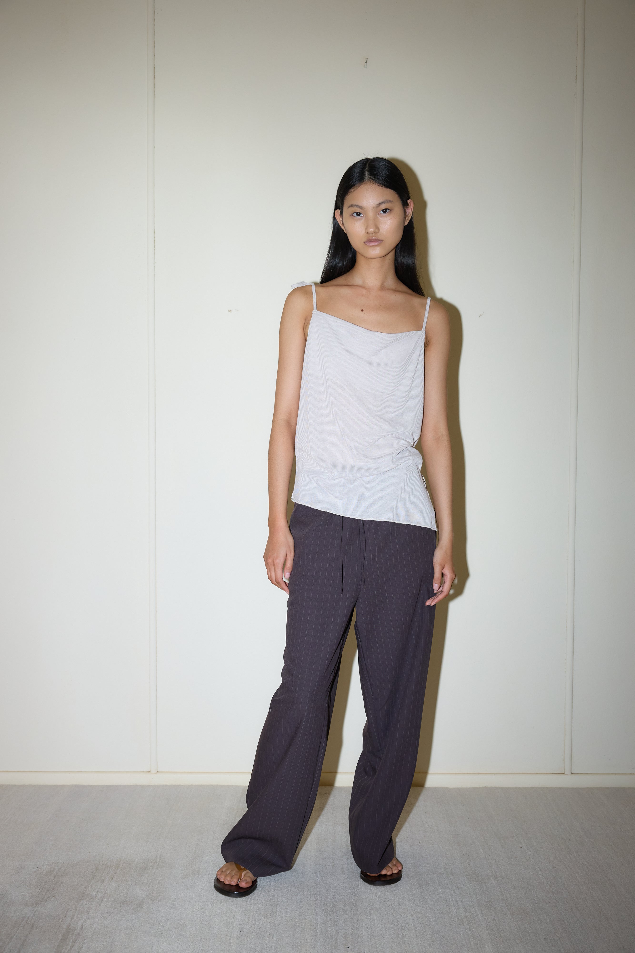 DRAWCORD WOOL PANT - LICORICE