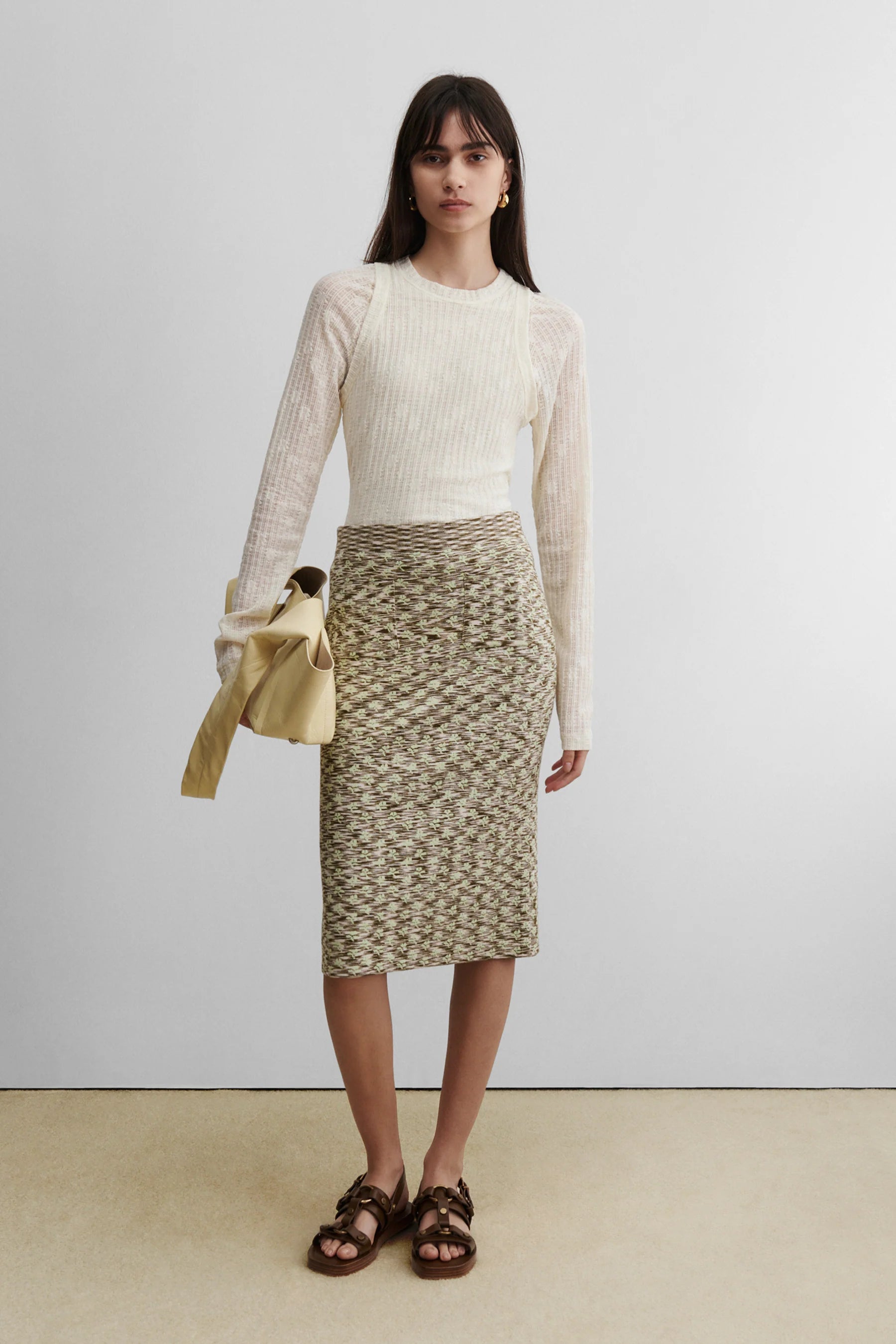 MARLOW SKIRT - SPACE DYE FLORAL