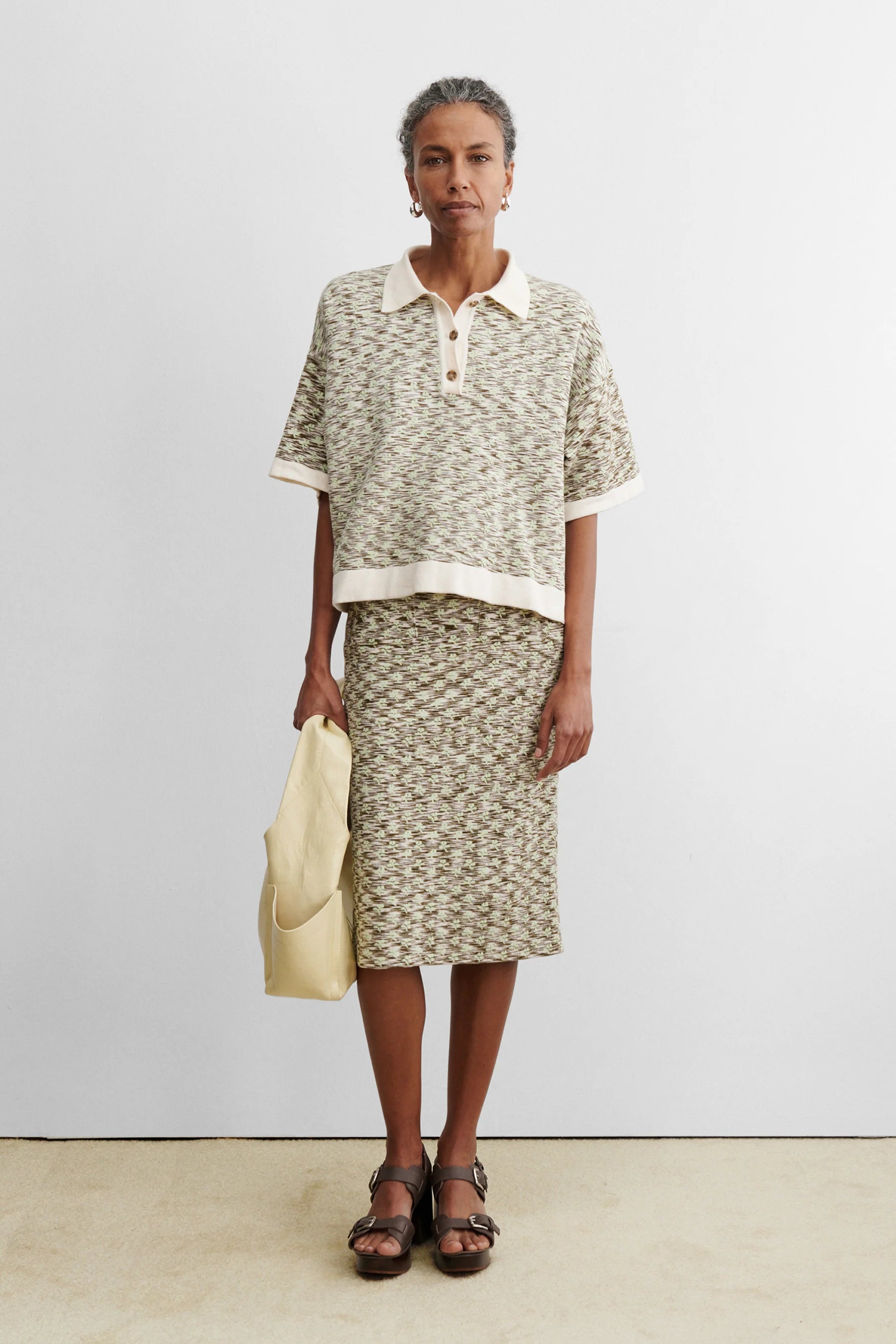 MARLOW SKIRT - SPACE DYE FLORAL