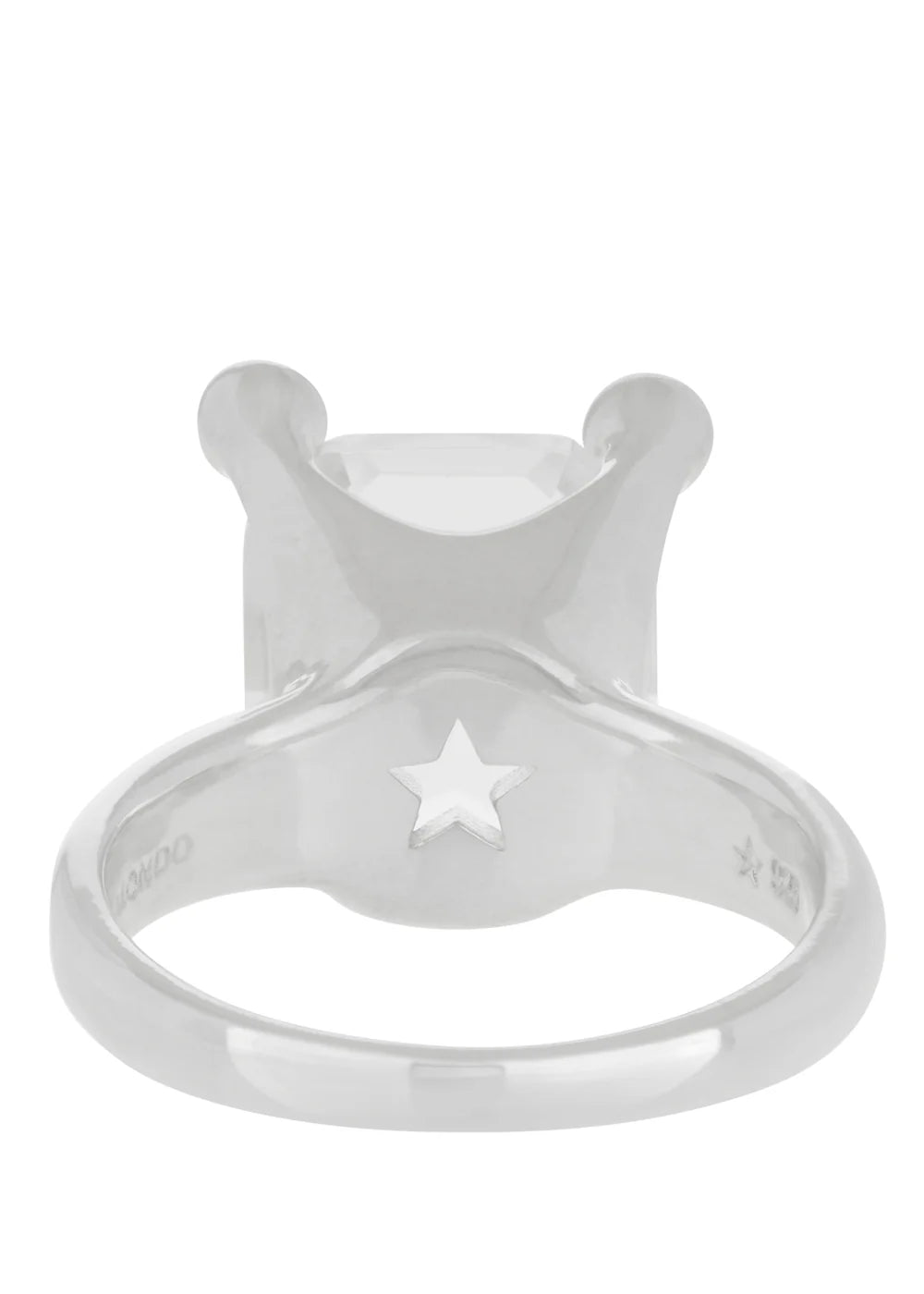 ATOMIC PARTICLE RING - STERLING SILVER - CRYSTAL