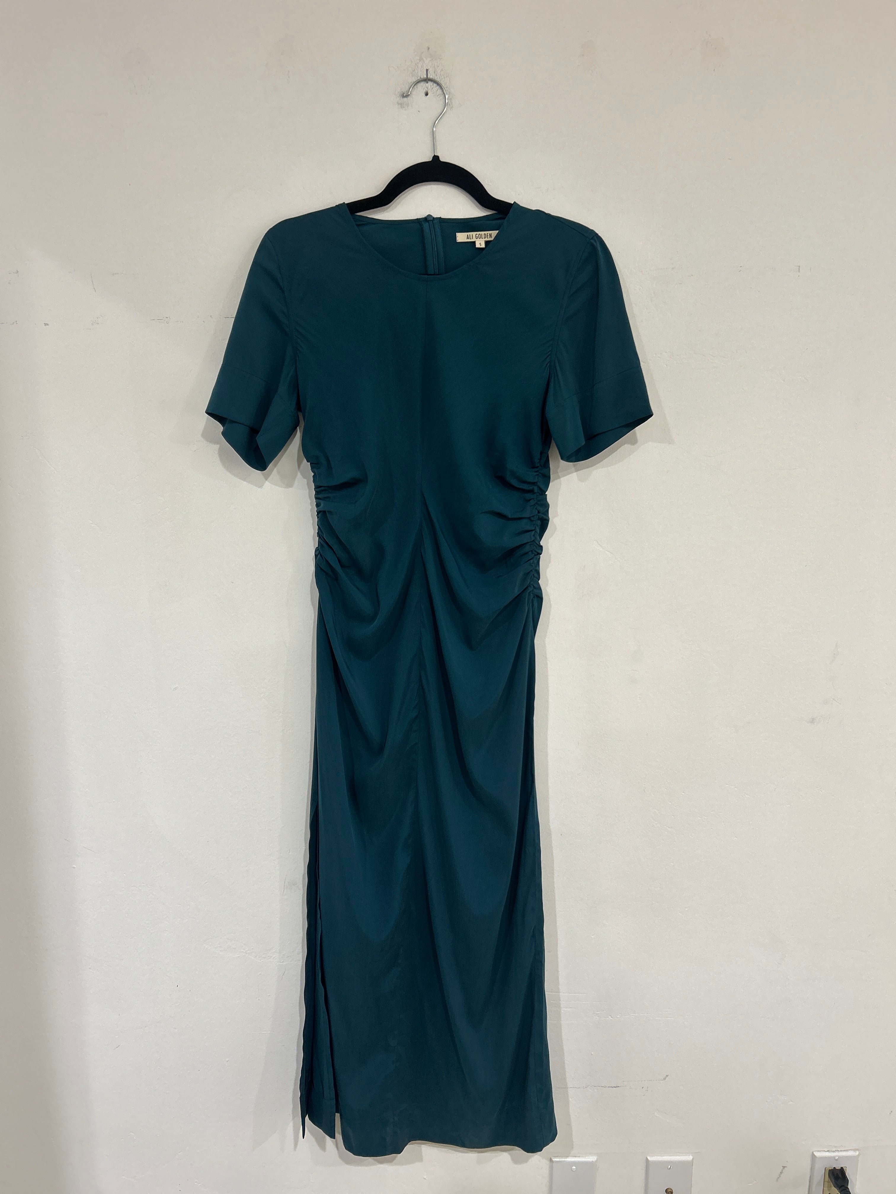 SAMPLE - SIDE RUCHED FORM DRESS - DEEP TEAL