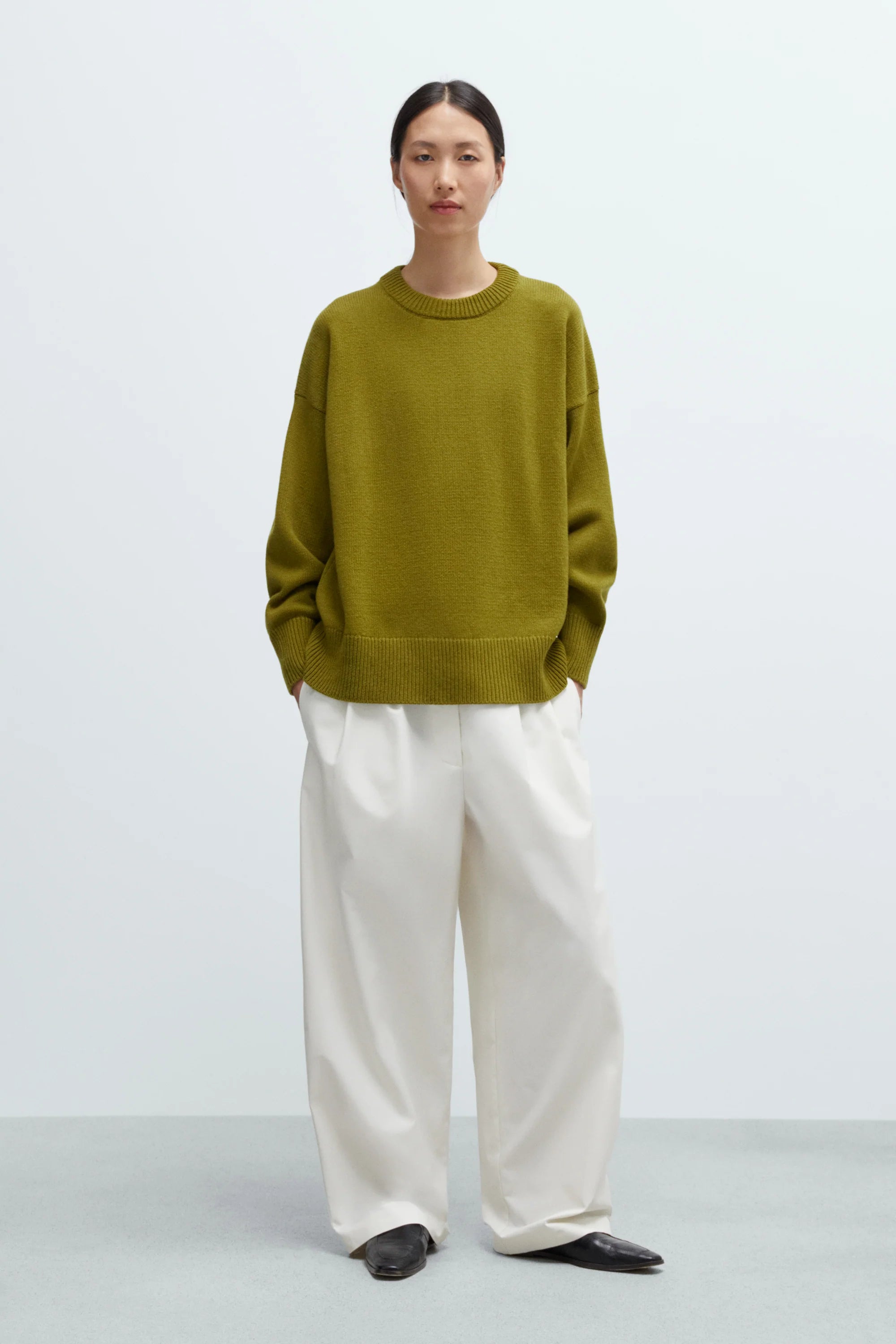 MERINO WOOL OVERSIZED SWEATER - WOODBINE