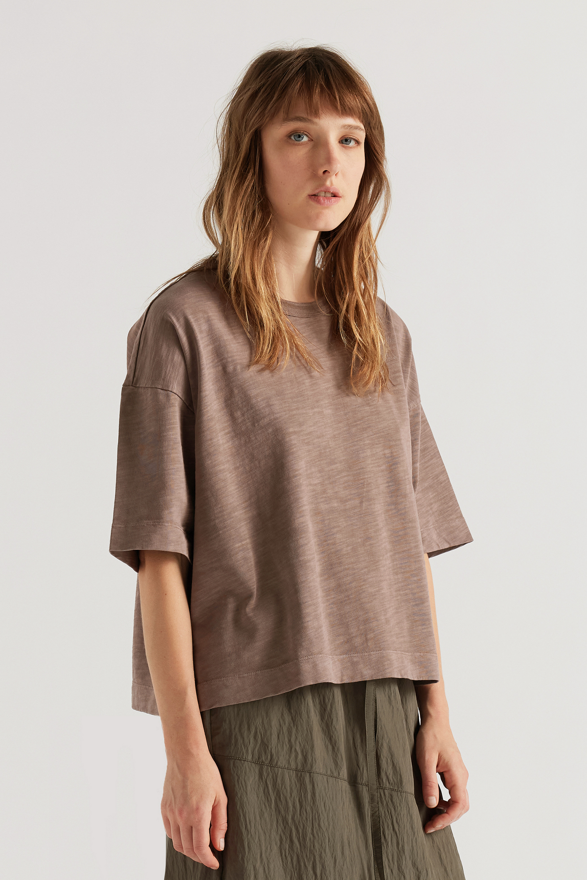 OVERDYED OBELISK TEE - NUT BROWN
