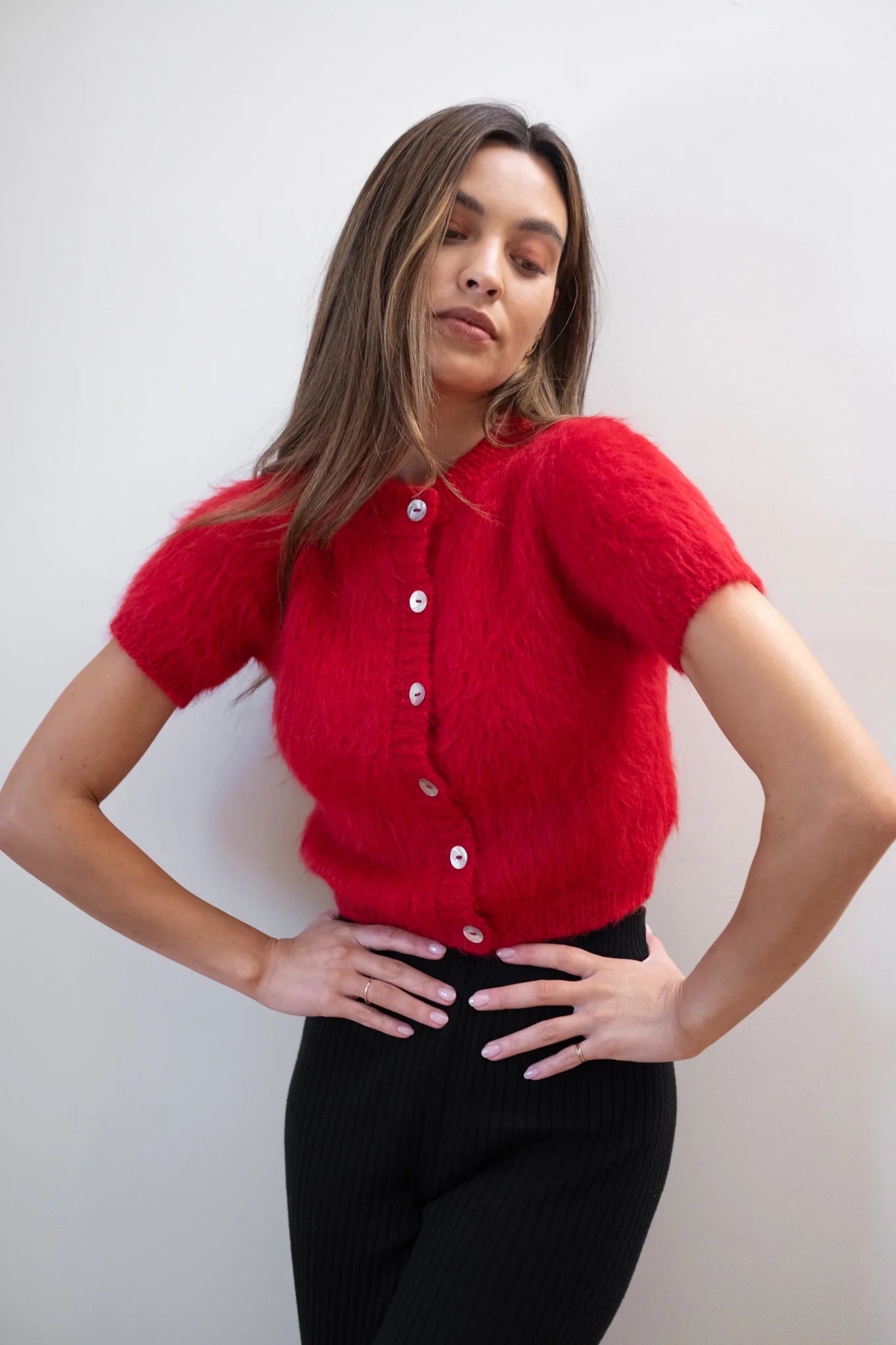 SHORT SLEEVE CARDI - PIQUILLO