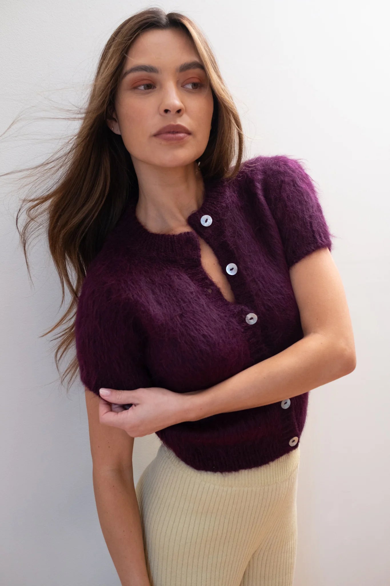 SHORT SLEEVE CARDI - JAM