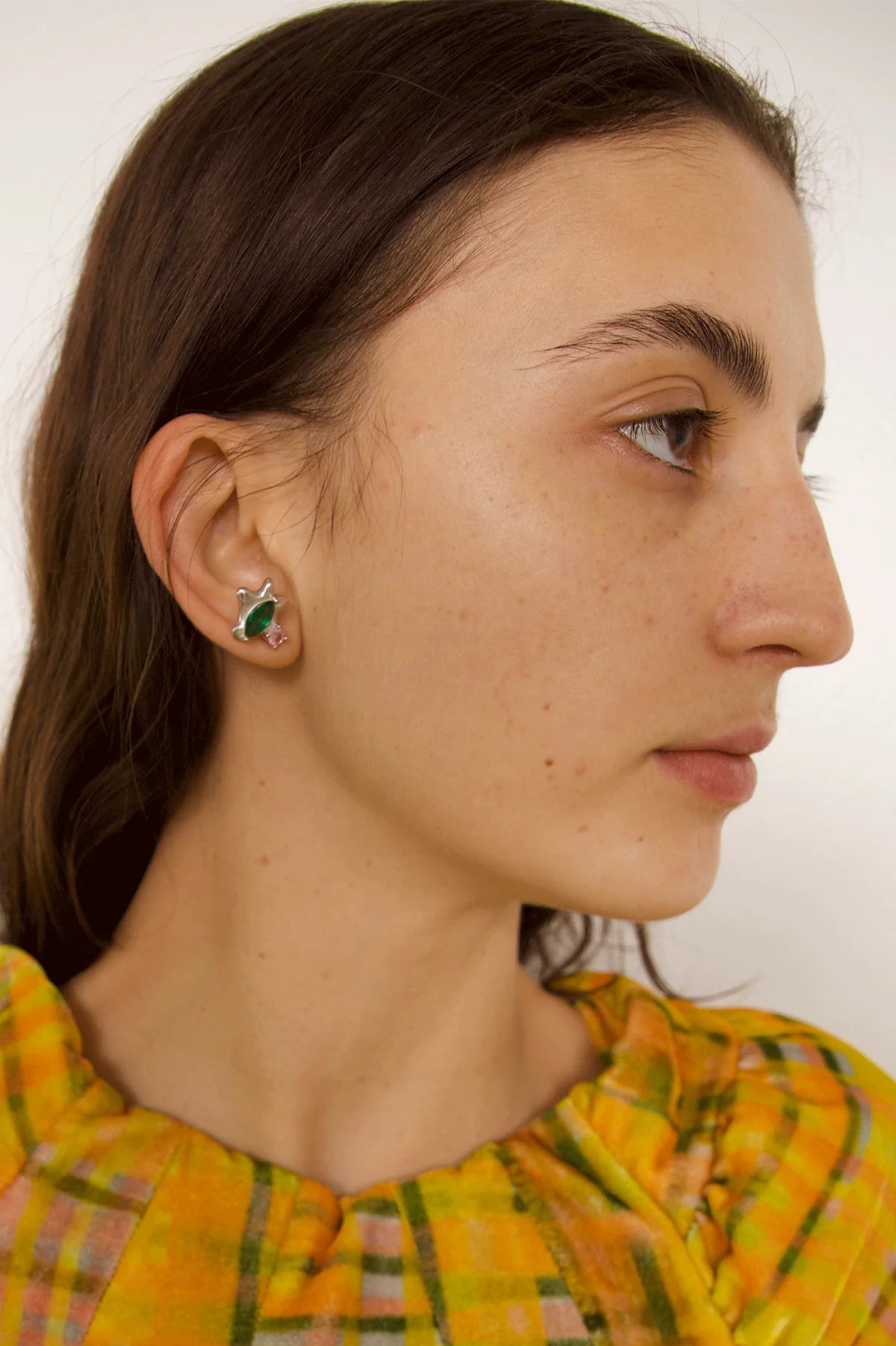 STELLA STUDS - SOFT PINK EMERALD