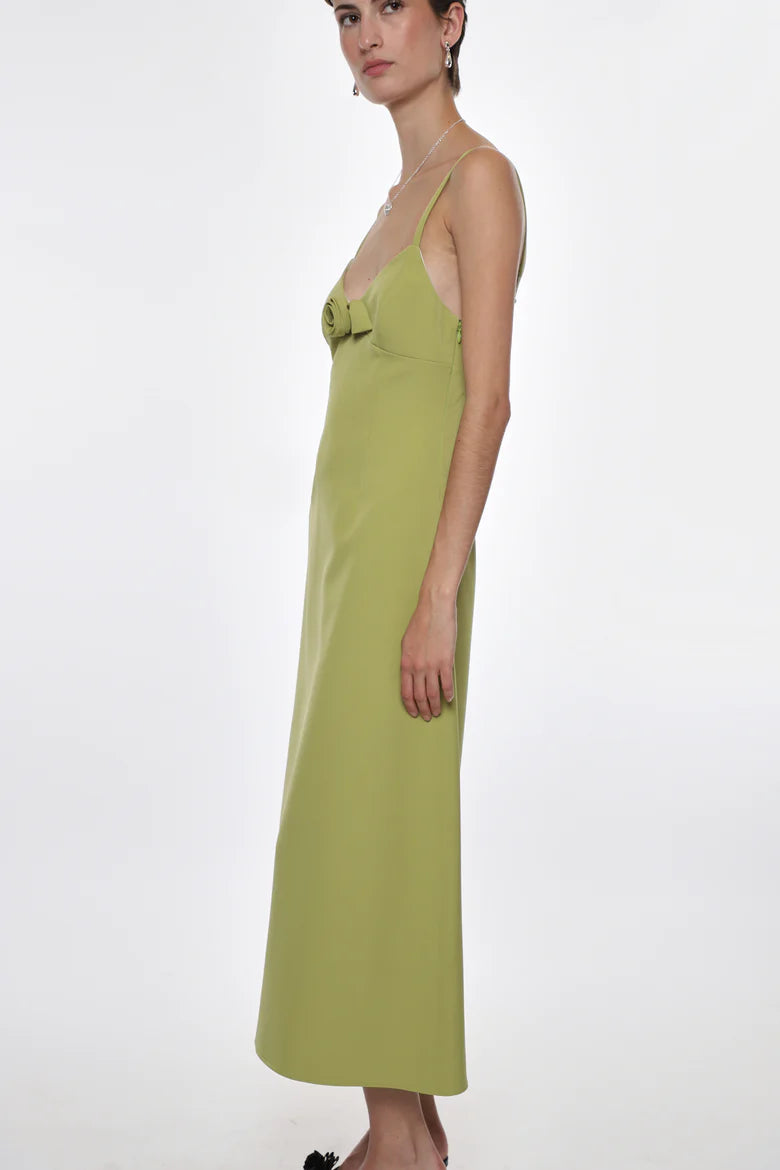 PILTON DRESS - CHARTREUSE