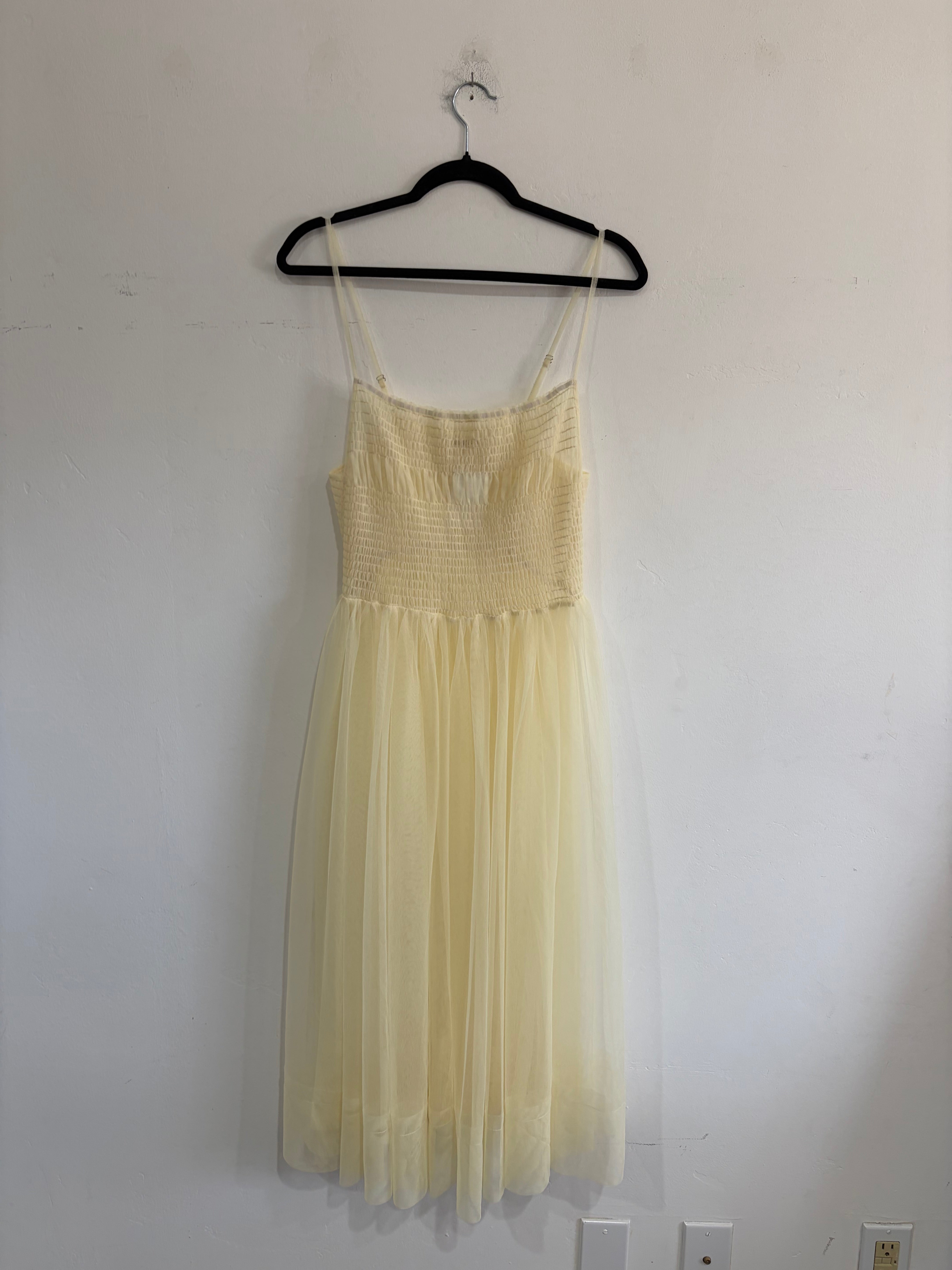 SAMPLE - MESH BALLERINA DRESS - LIGHT YELLOW