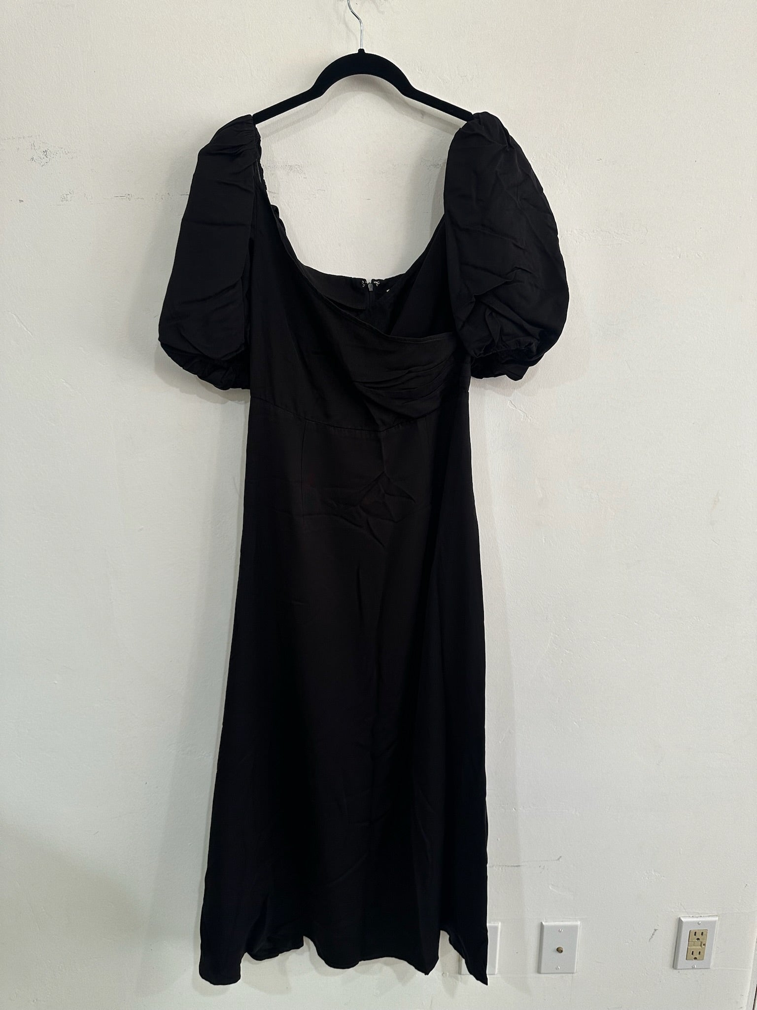 SAMPLE - CROSS FRONT DRESS - BLACK