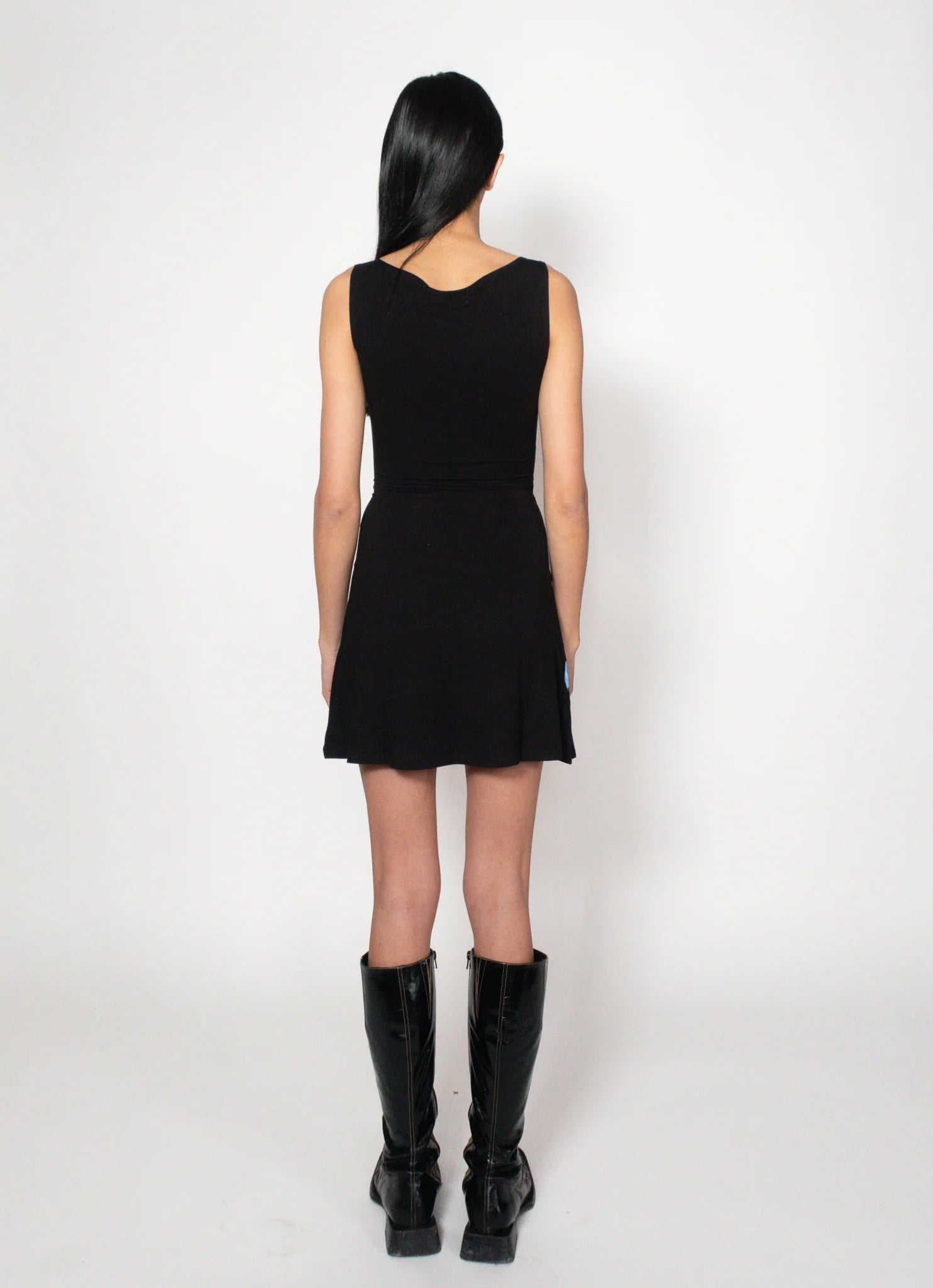 SWAN MINI DRESS - BLACK