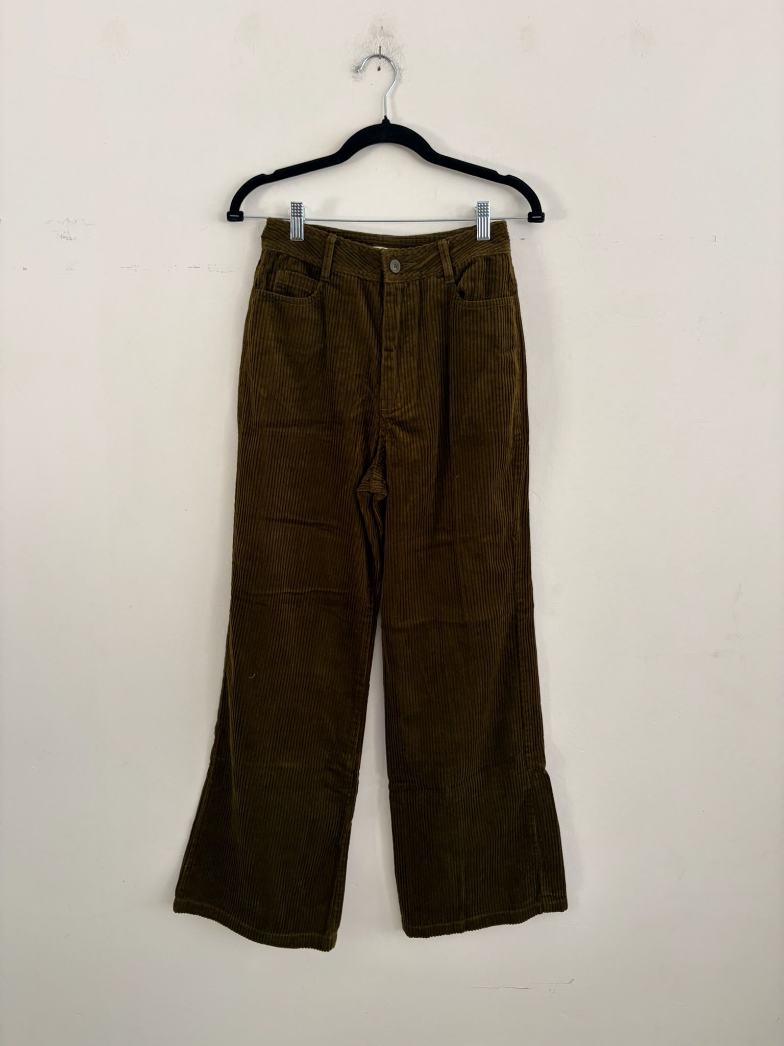 SAMPLE - FITTED PANT - OLIVE/BROWN CORDUROY