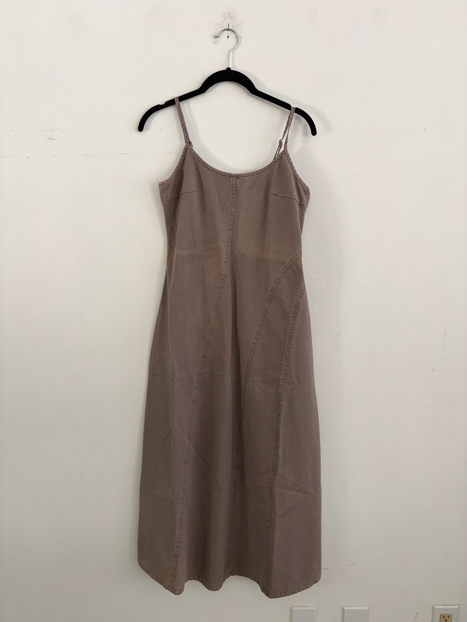 SAMPLE - SEAMED TANK DRESS - MAUVE