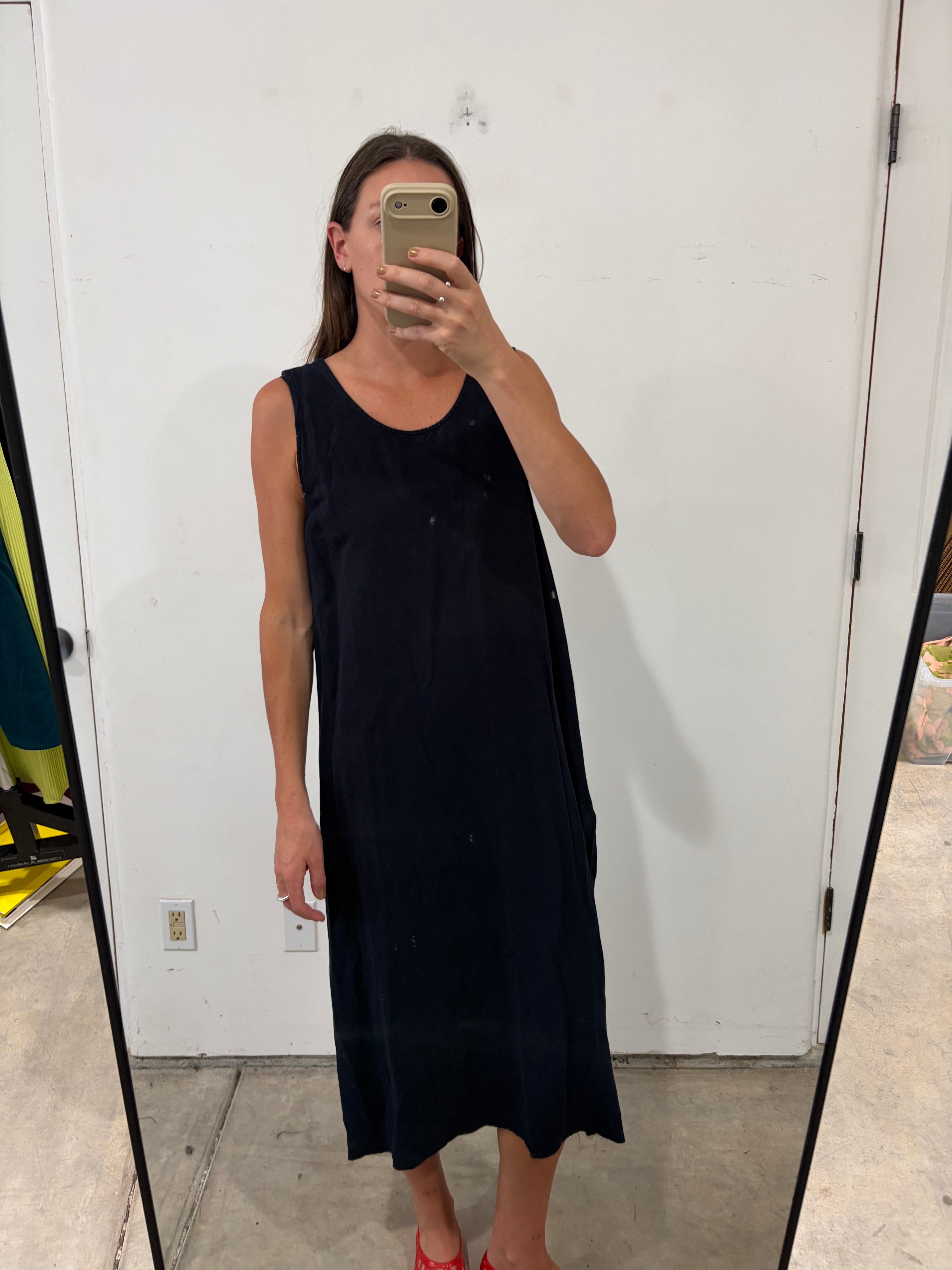 SAMPLE - LOW BACK TANK DRESS - BLACK