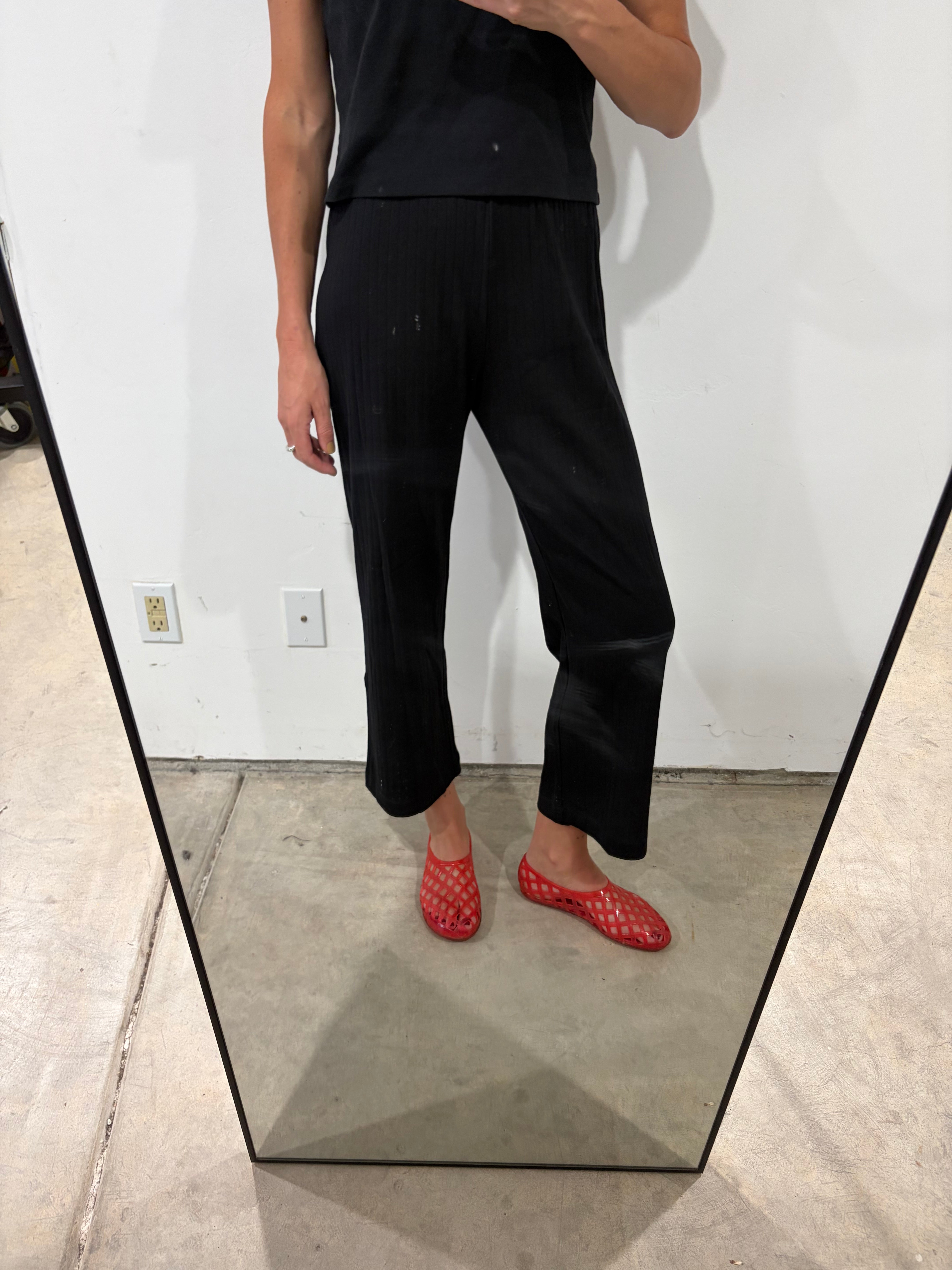 SAMPLE - POINTELLE PANT - BLACK