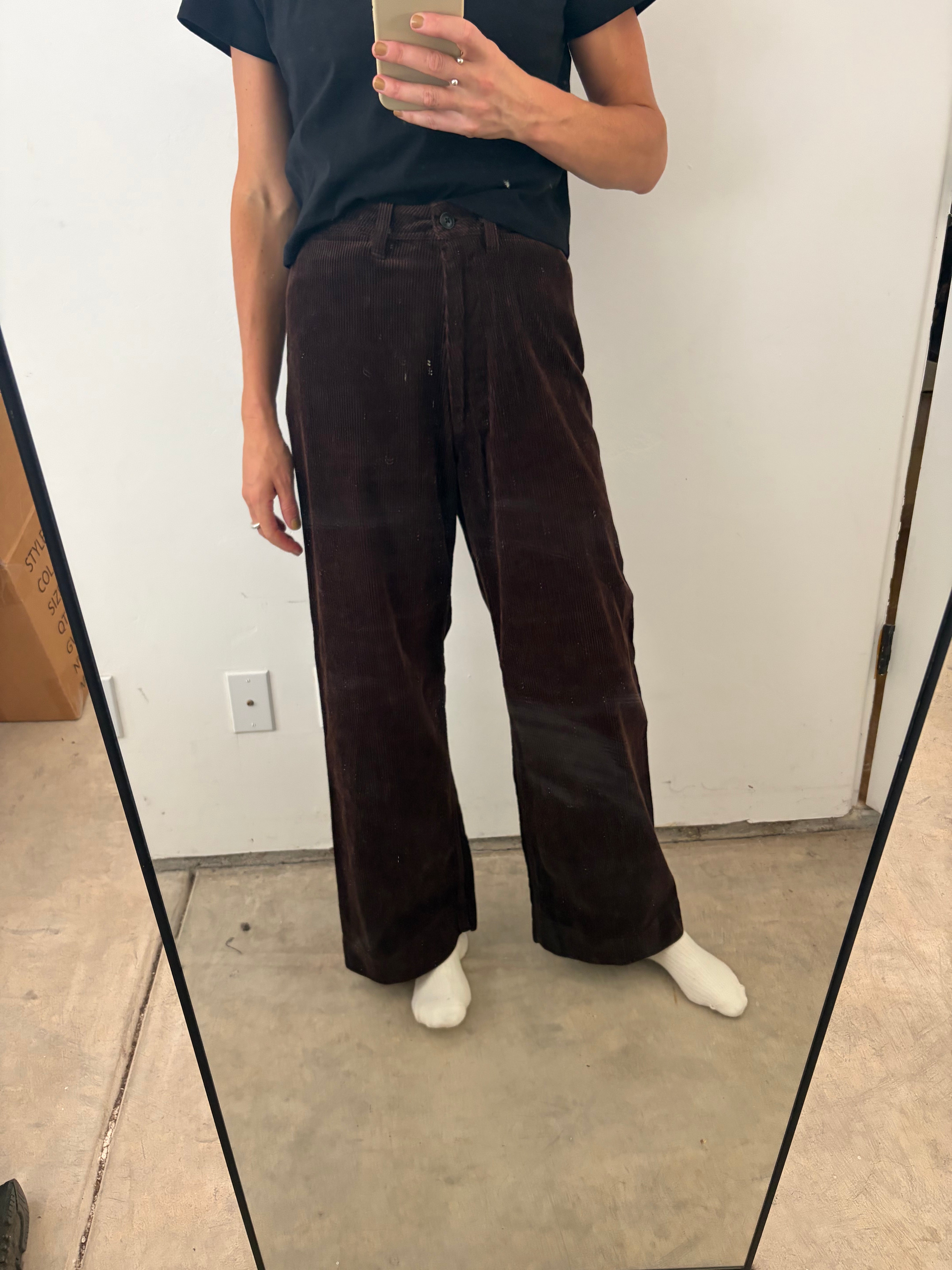 SAMPLE - SAILOR PANT - CHOCOLATE CORDUROY