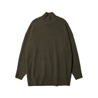 OVERFLOW LONG SWEATER - DARKEST GREEN