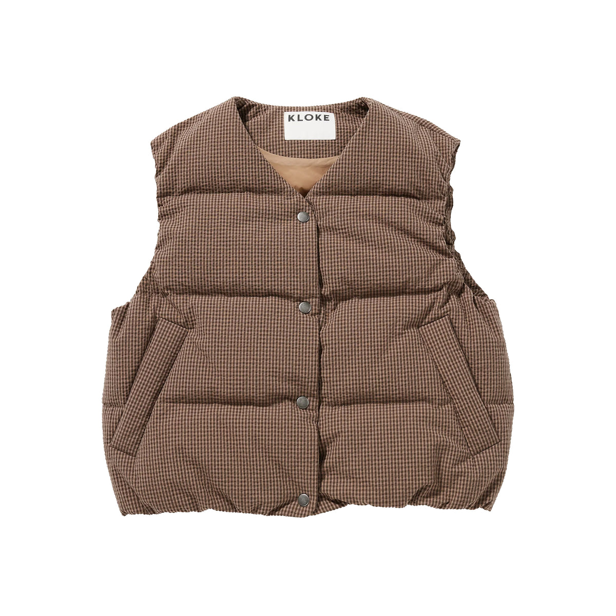 STATIC QUILTED VEST - COCOA