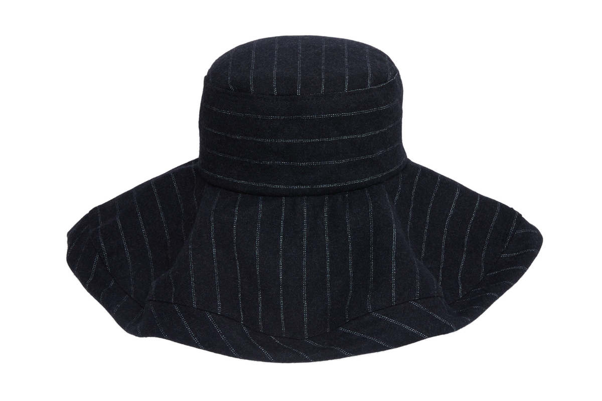 MALA HAT - CHARCOAL PINSTRIPE