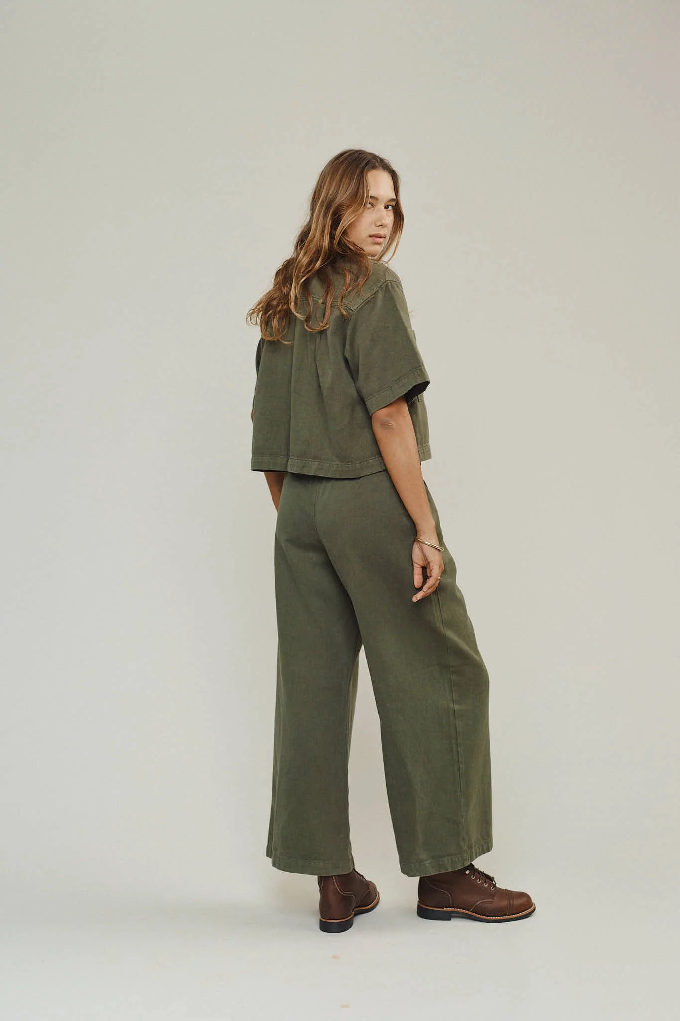 PHINNEY TWILL SHIRT - AGAVE GREEN