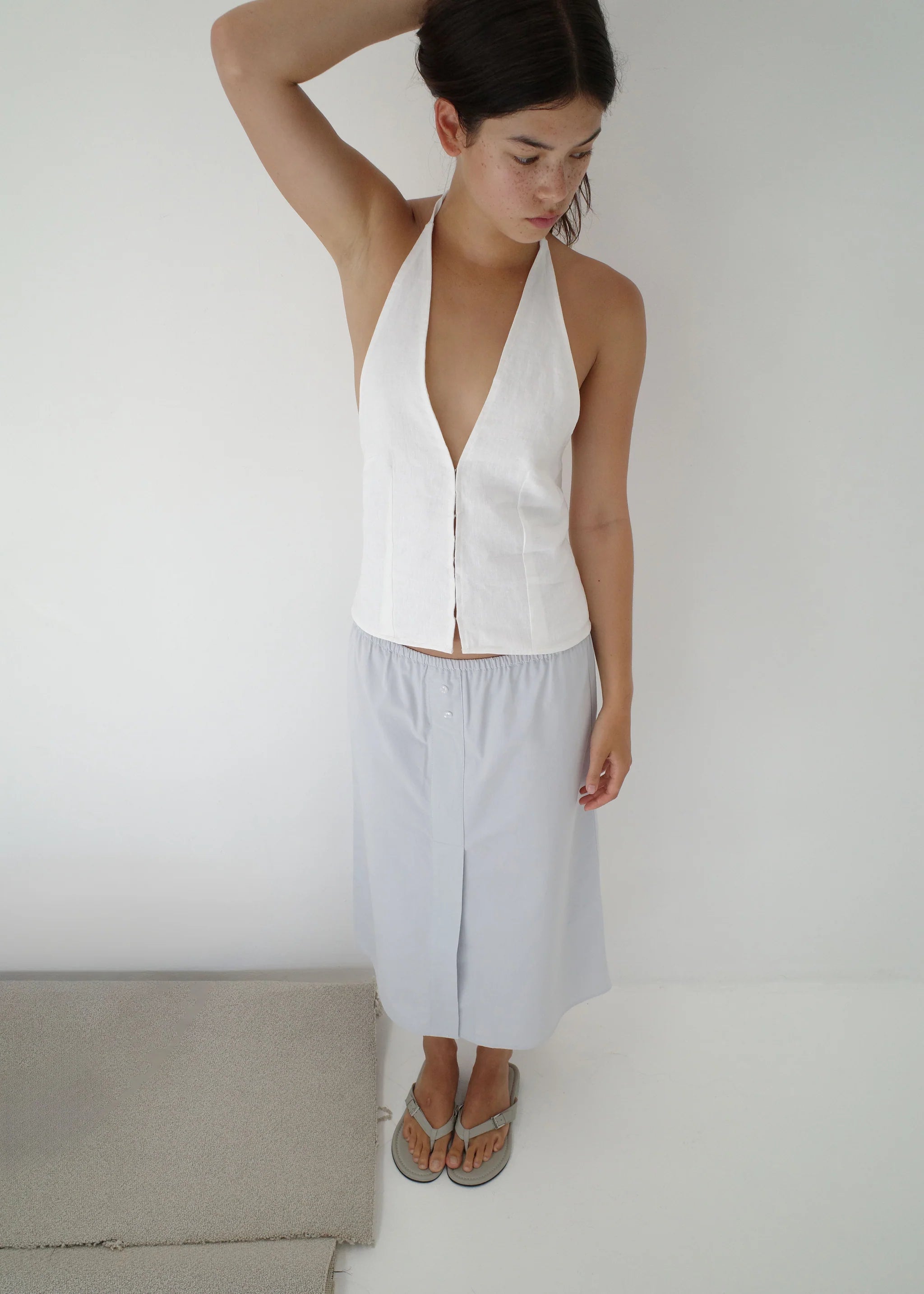 OVERLAP SKIRT - BLUE