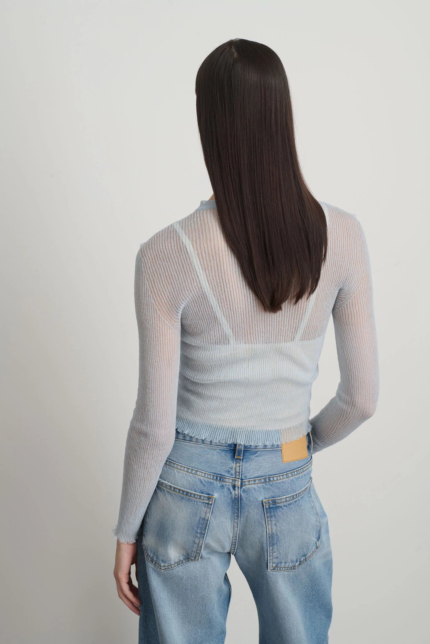 SHEER CARDIGAN - PALE BLUE