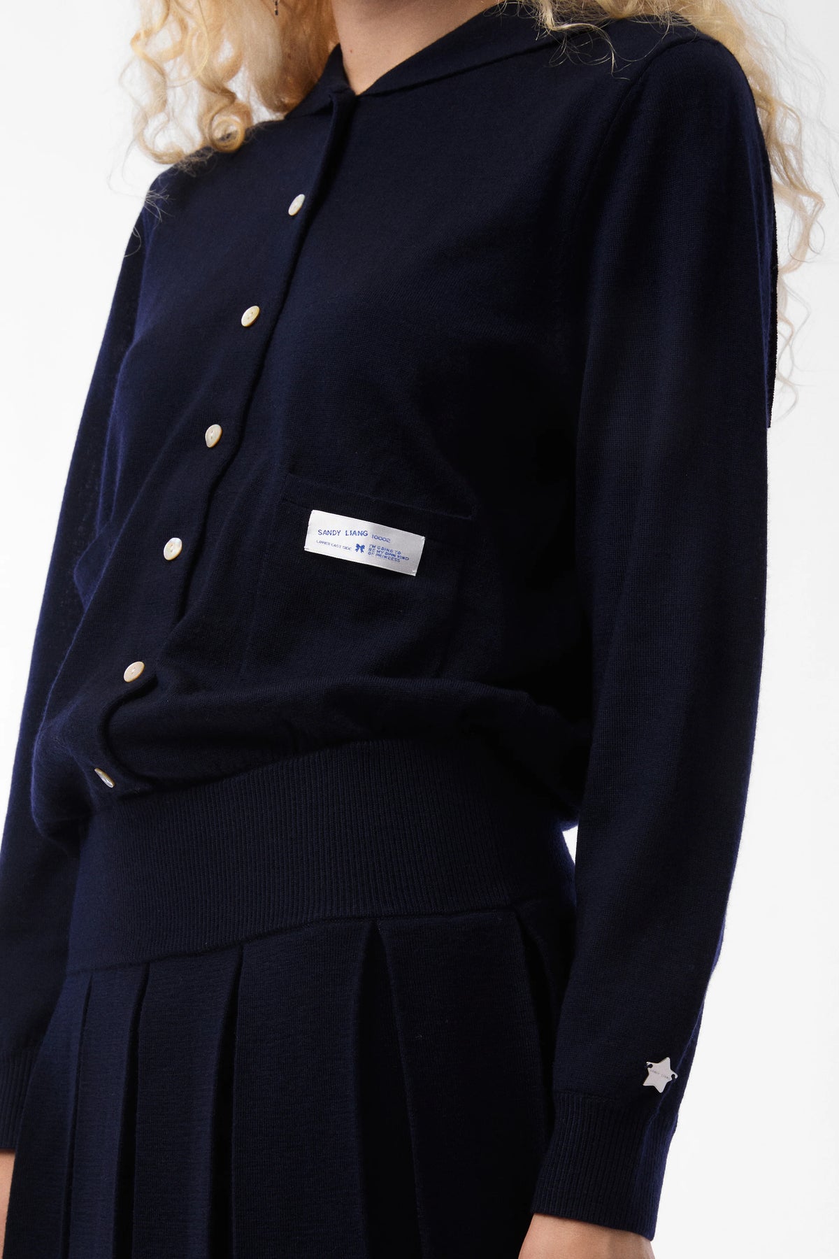 SHORTCAKE KNIT DRESS - NAVY