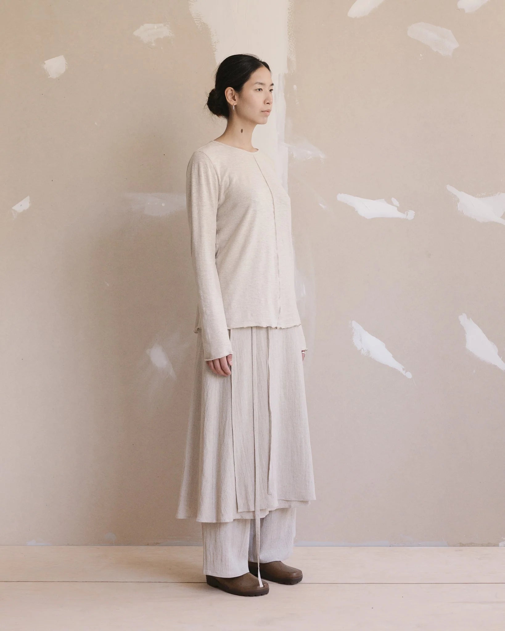 LS SEAM TOP - RAW ECRU