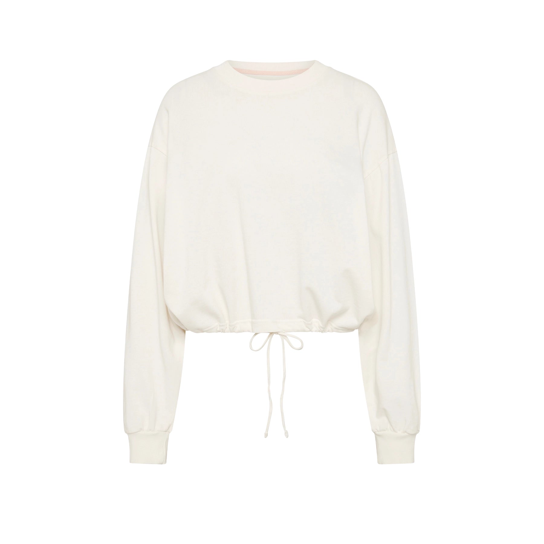 トップス OPTSTUFF DRAWSTRING LONG SLEEVE T-SHIRT DRAWSTRING LONG SLEEVE TOP - OFF WHITE