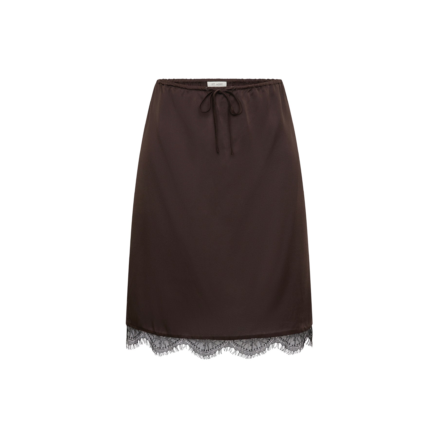 FINE LACE SKIRT - BARK