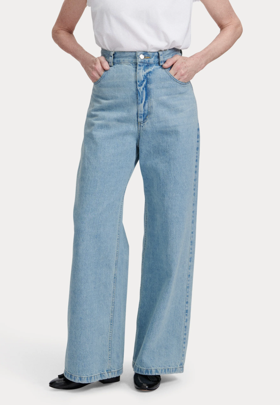 AYO PANT - WASHED MISSION DENIM - CELESTE
