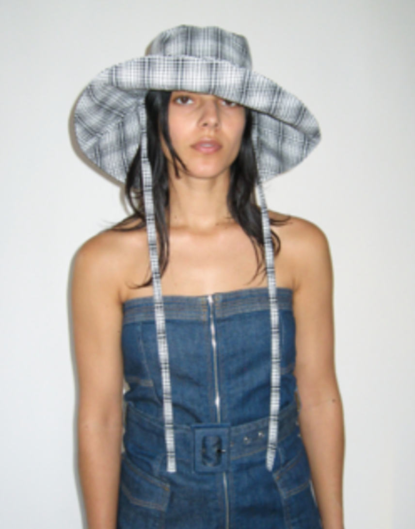 FORZA HAT - BLACK & WHITE PLAID