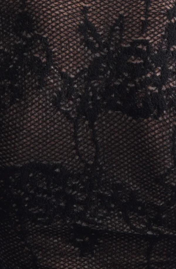 YURI DRESS - BLACK KNIT LACE