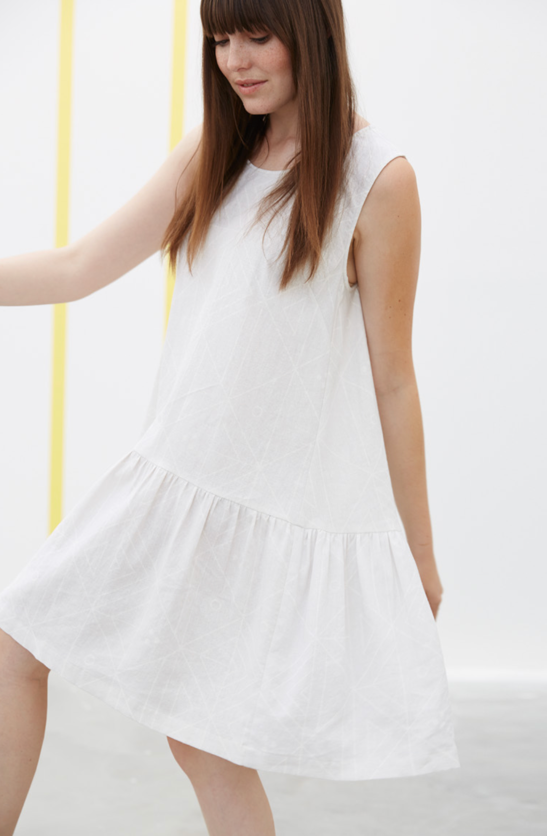 SAMPLE - CUT OUT MIDI DRESS - WHITE