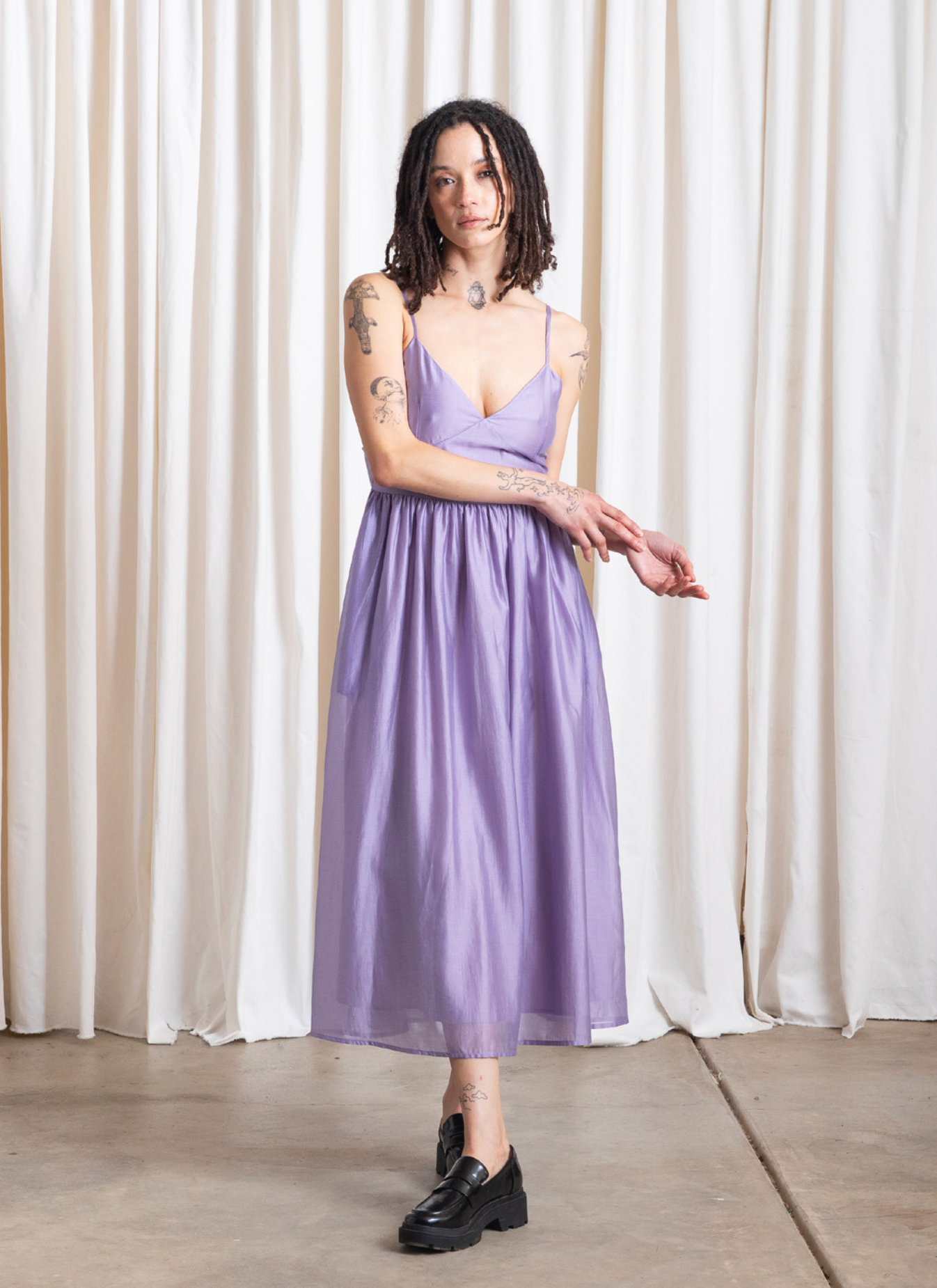 SAMPLE - TIE BACK MIDI DRESS