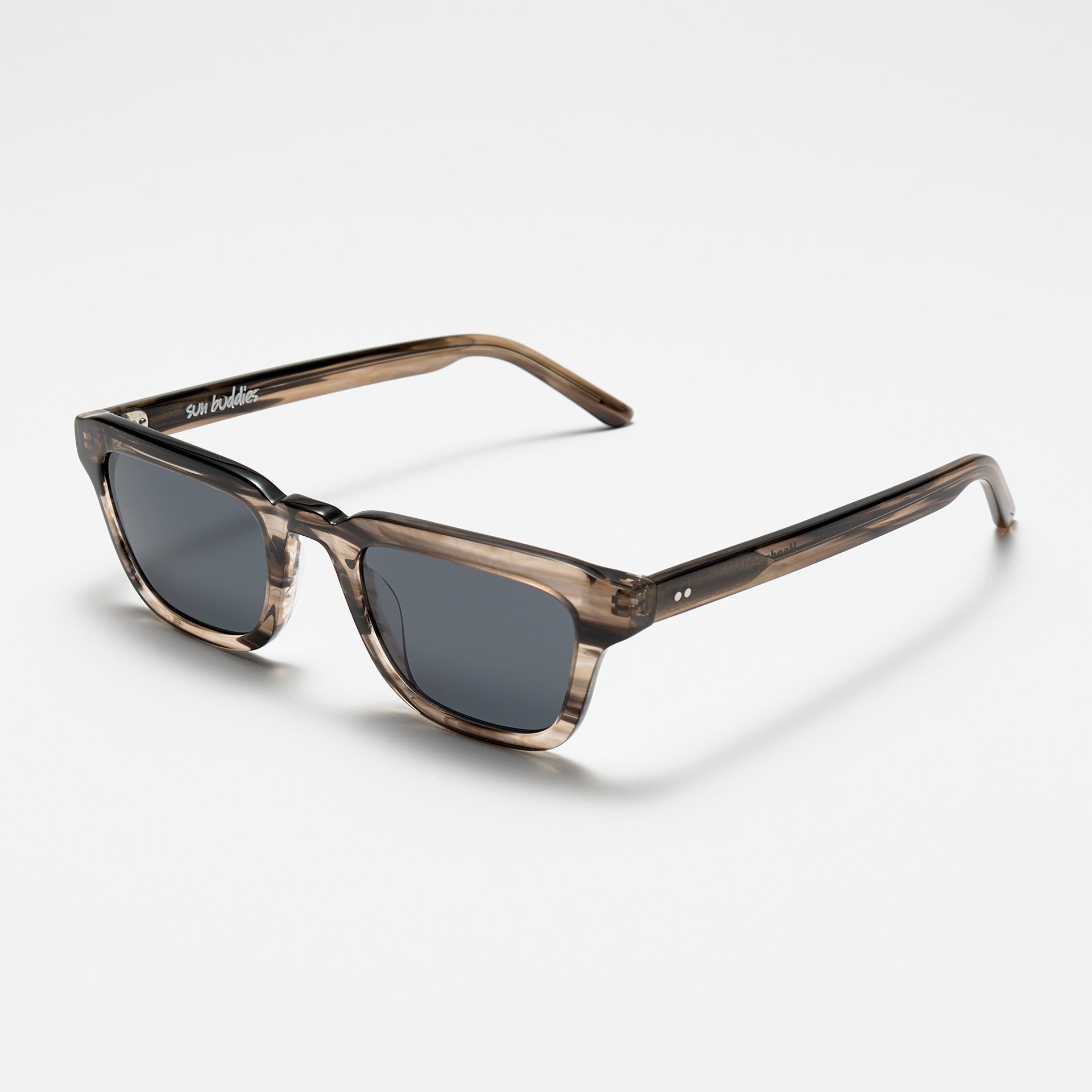 FRANK SUNGLASSES - BLACK & WHITE SMOKE