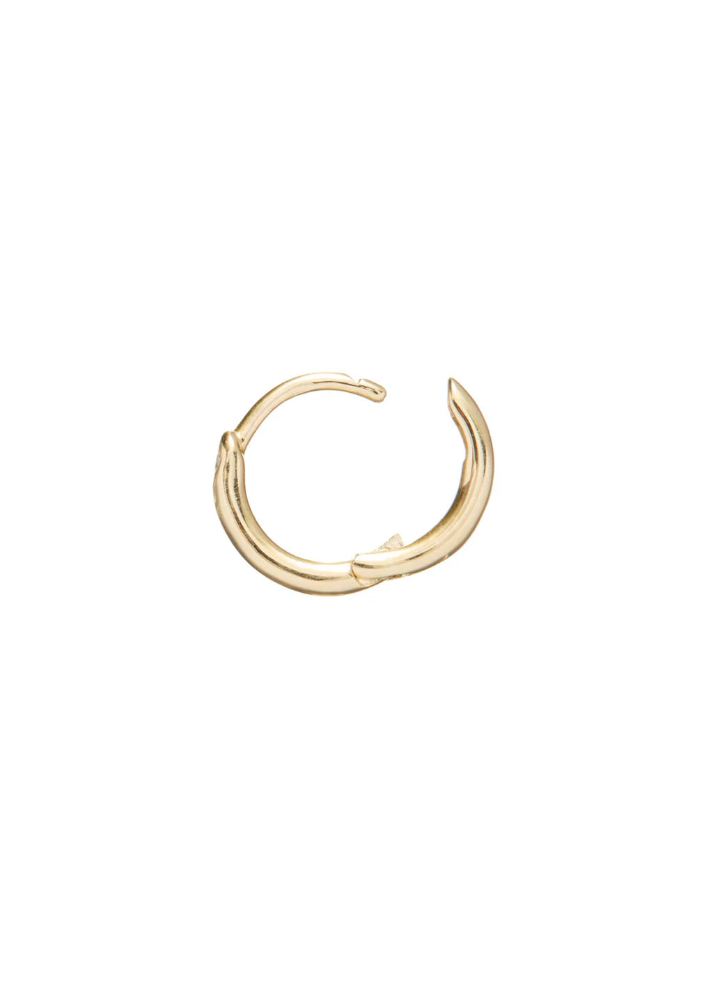 SOLID GOLD HINGE HOOP