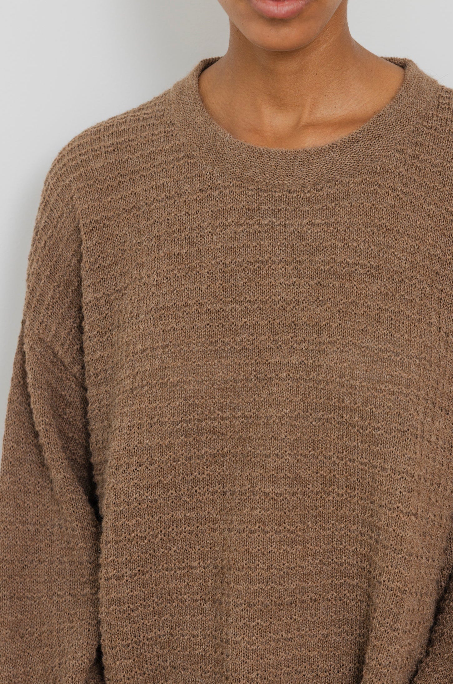 THERMAL SWEATER - CAMEL