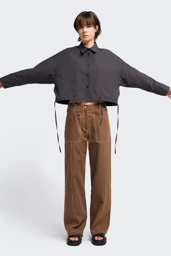 DUSK CROP SHIRT - BLACK